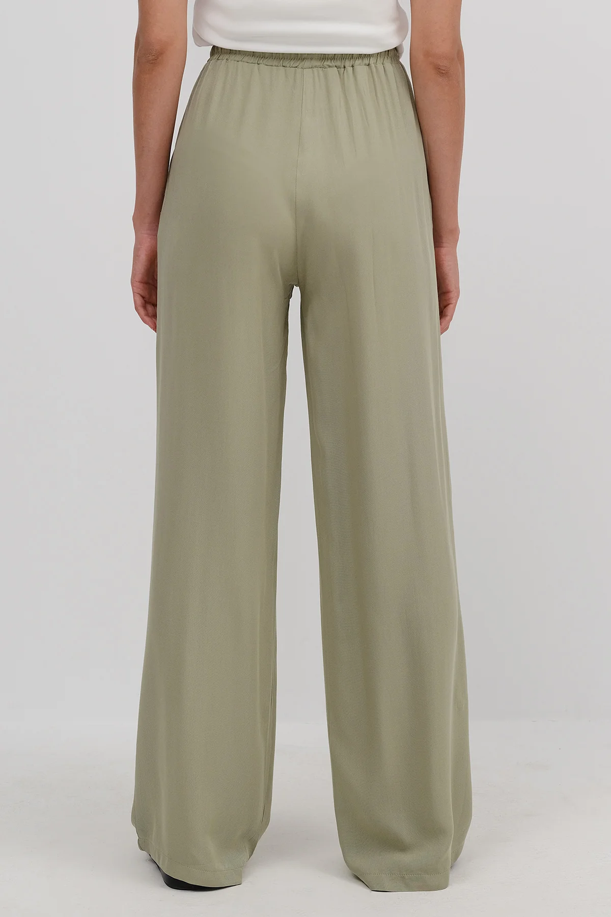 Front Tie Wide Leg Pants - Image 5