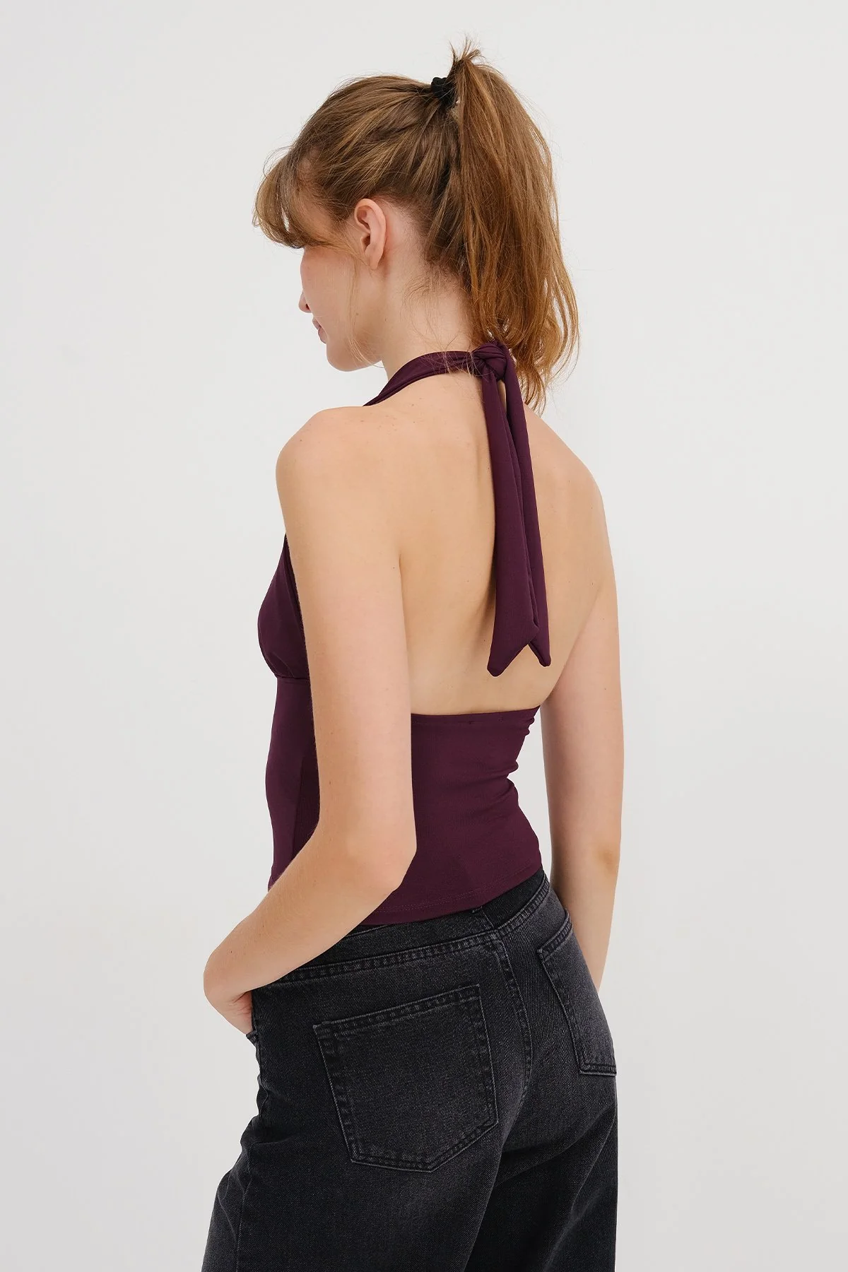Halter Neck Crop Blouse - Image 11