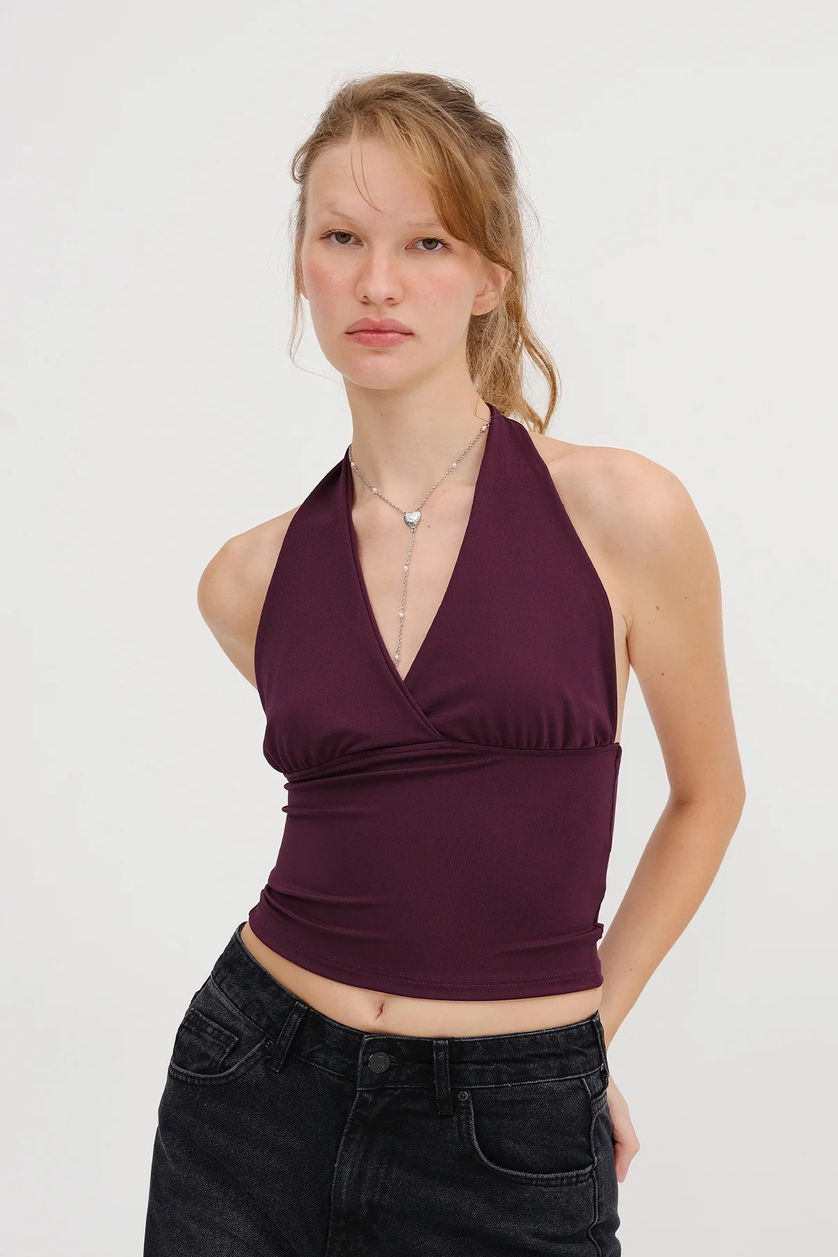 Halter Neck Crop Blouse - Image 12