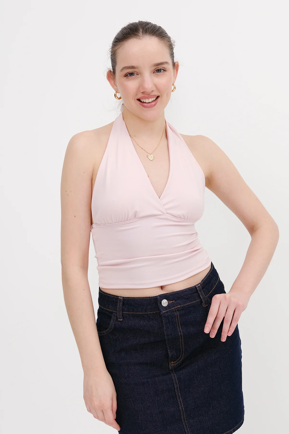 Halter Neck Crop Blouse - Image 17