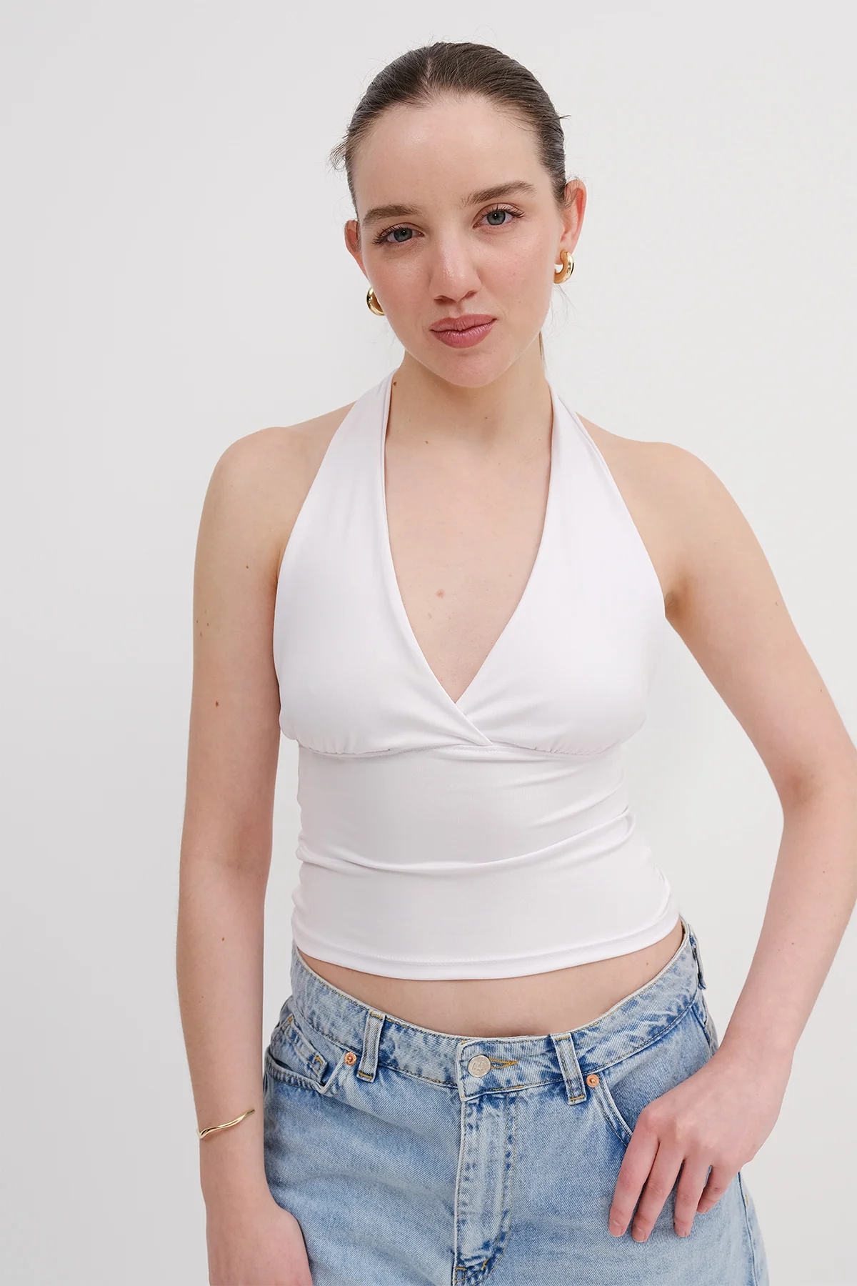 Halter Neck Crop Blouse - Image 27