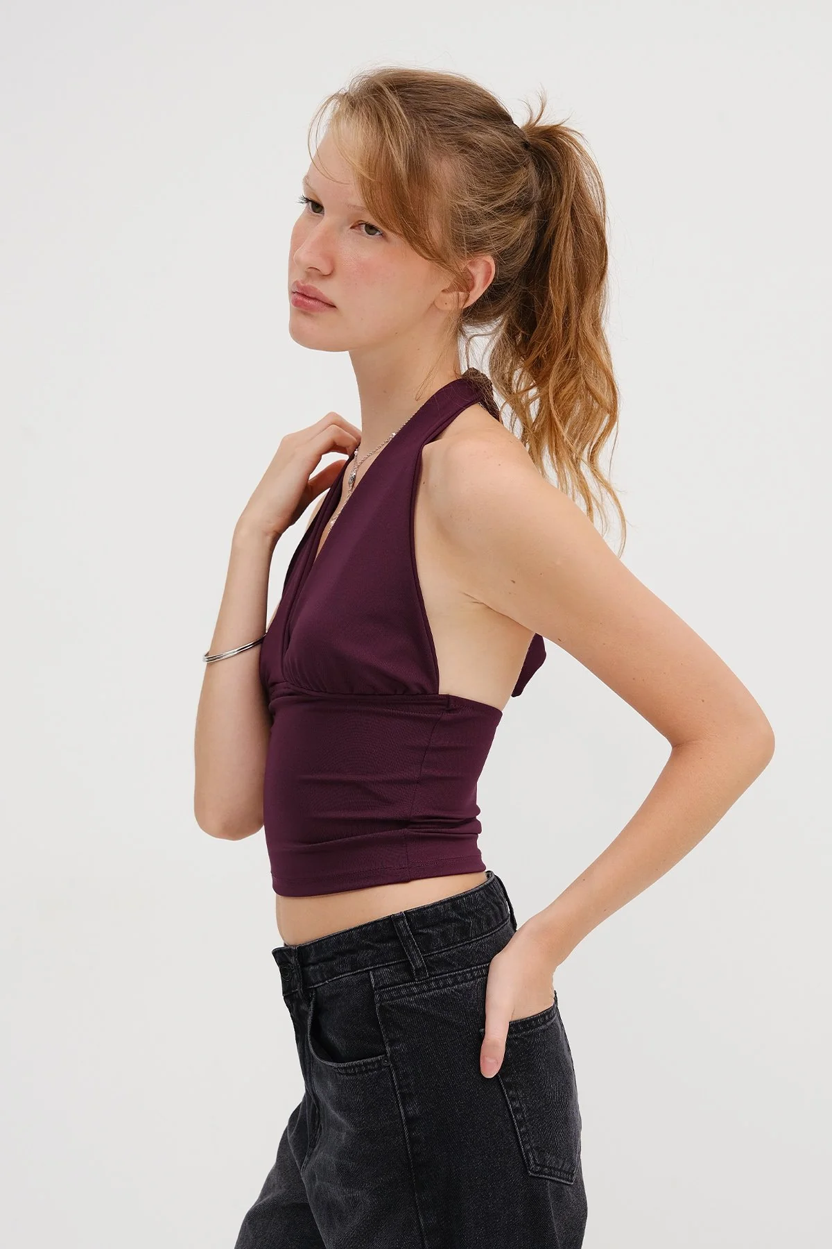 Halter Neck Crop Blouse - Image 7