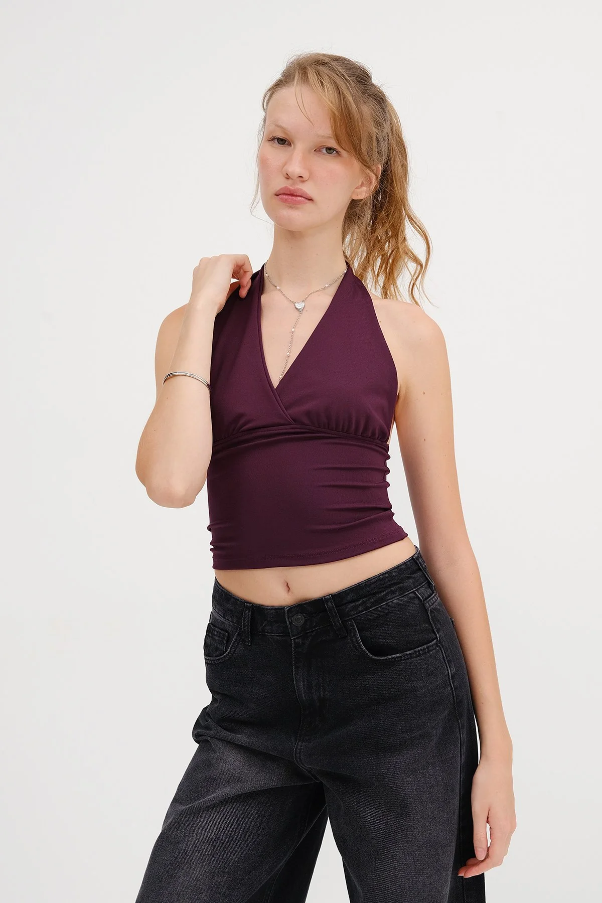 Halter Neck Crop Blouse - Image 8