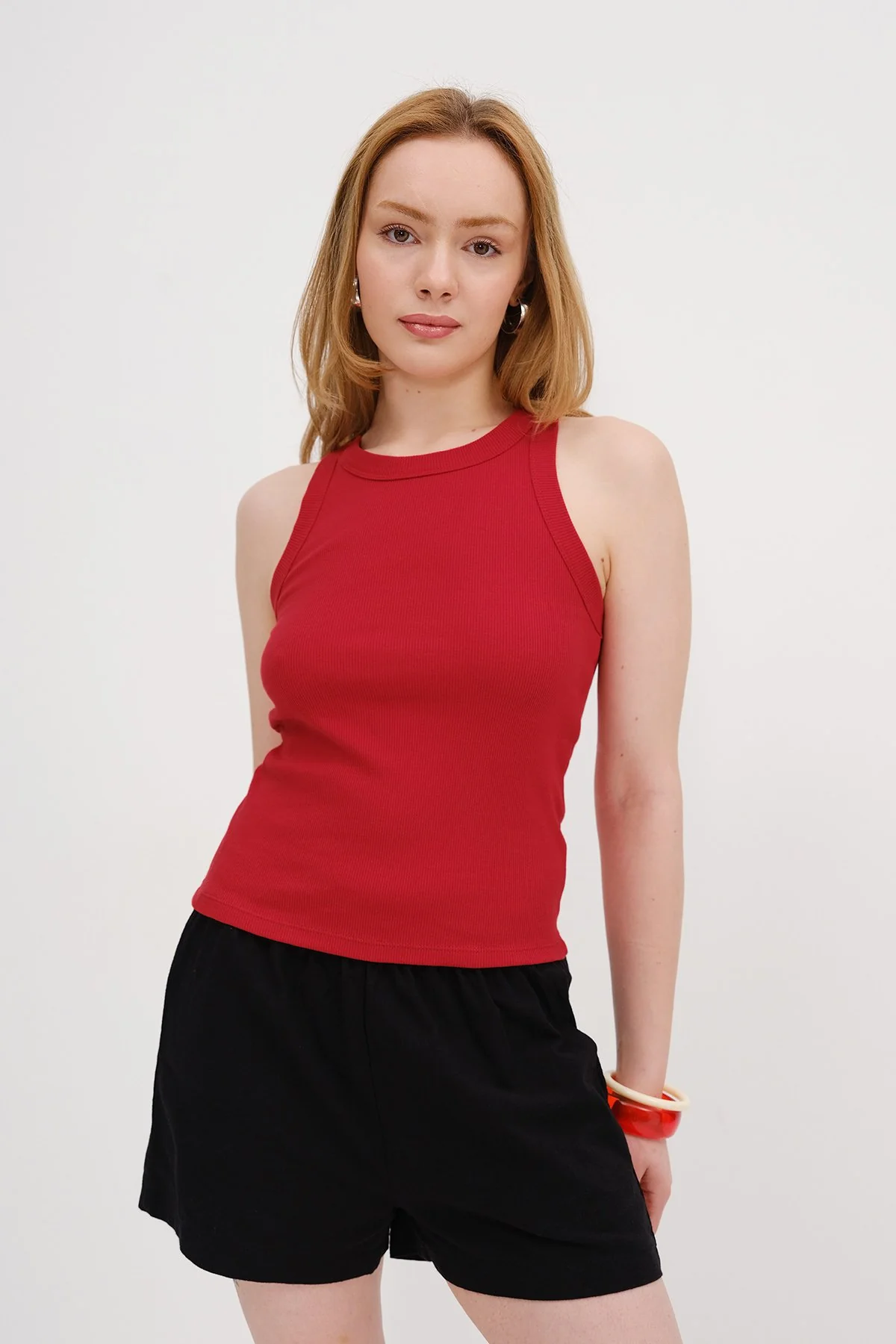 Halter Neck Top With Ribbed - Image 105