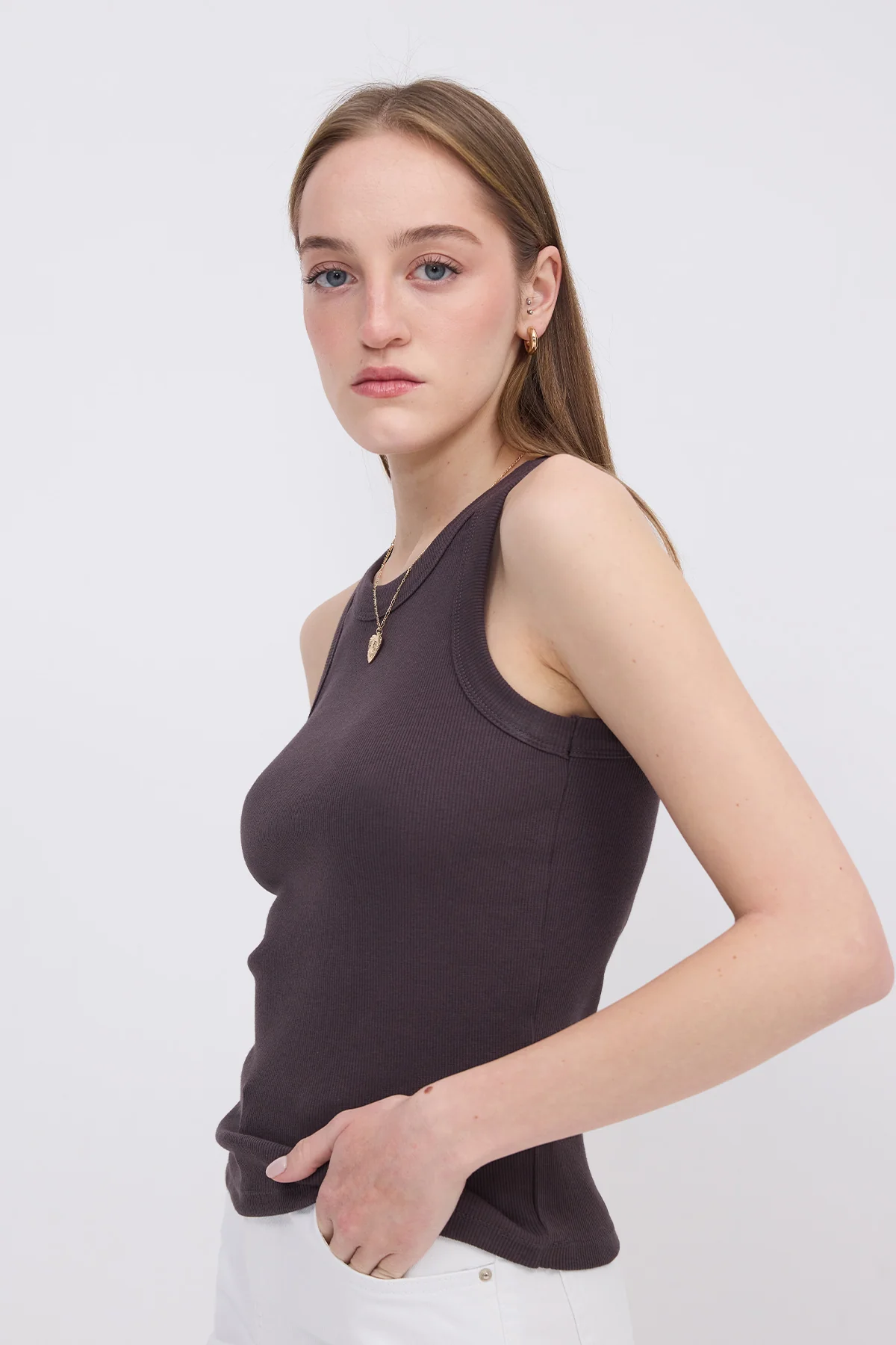 Halter Neck Top With Ribbed - Image 28