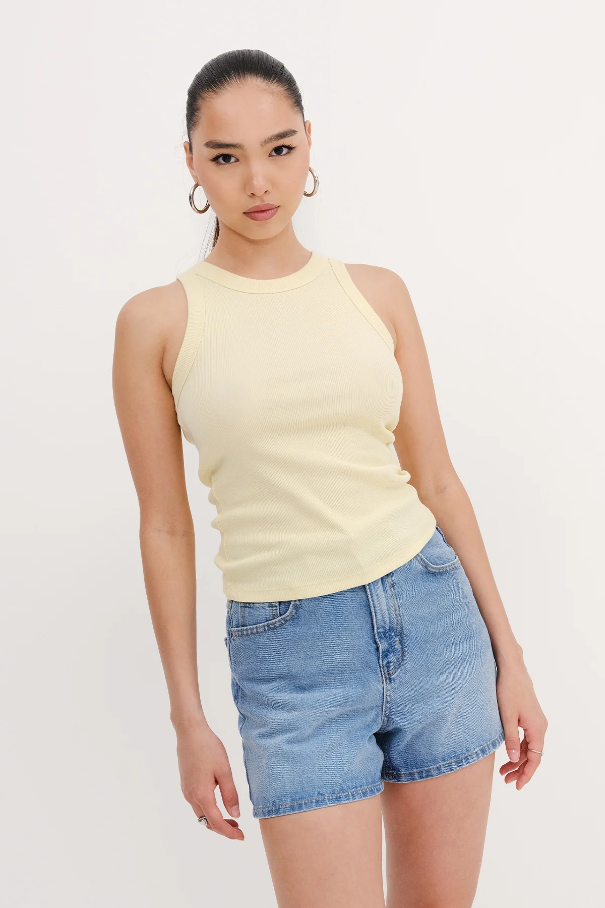 Halter Neck Top With Ribbed - Image 32