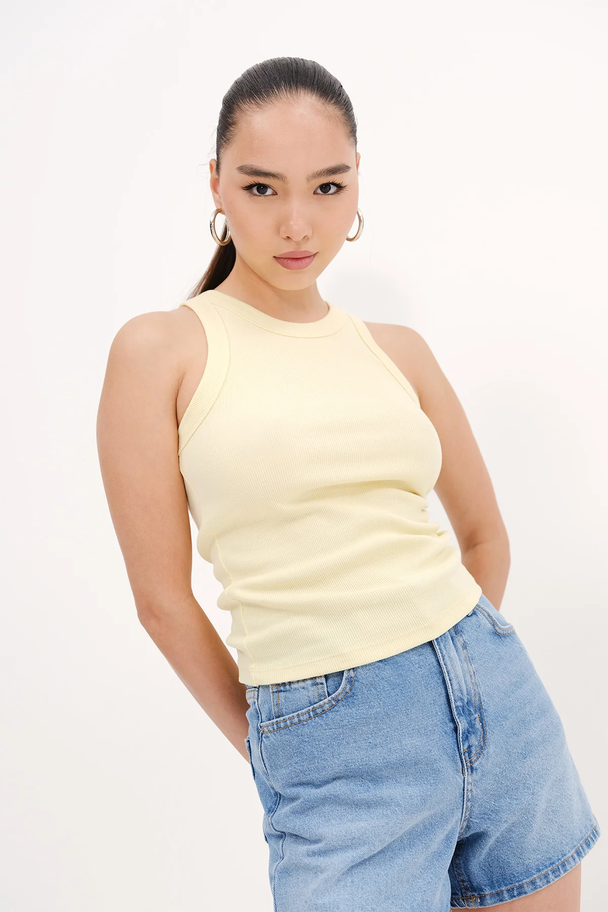 Halter Neck Top With Ribbed - Image 33
