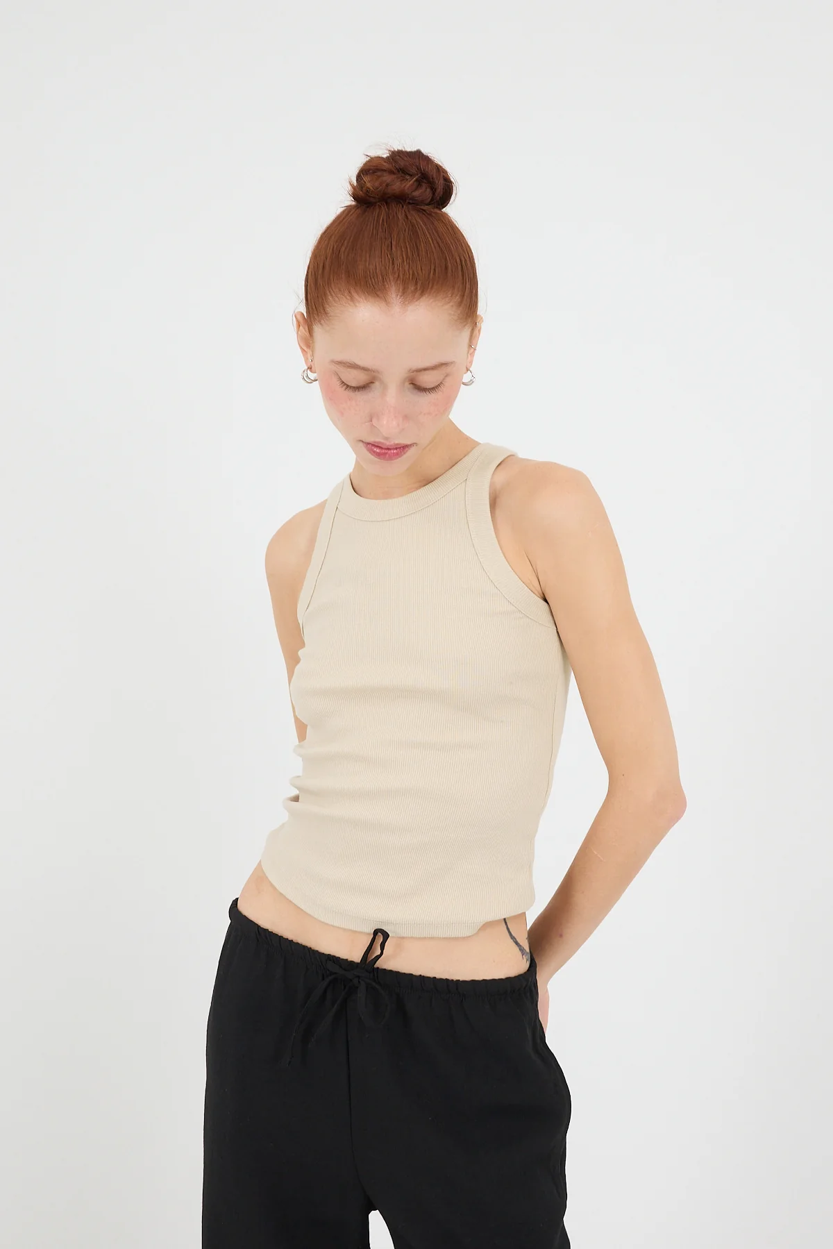 Halter Neck Top With Ribbed - Image 38