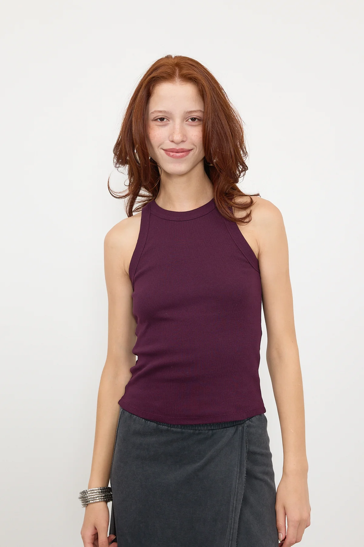 Halter Neck Top With Ribbed - Image 42