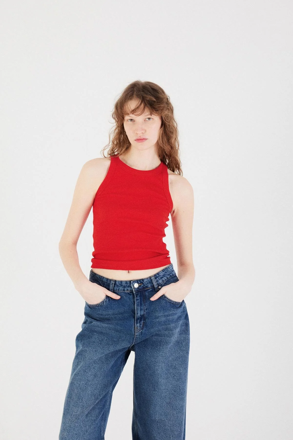 Halter Neck Top With Ribbed - Image 71