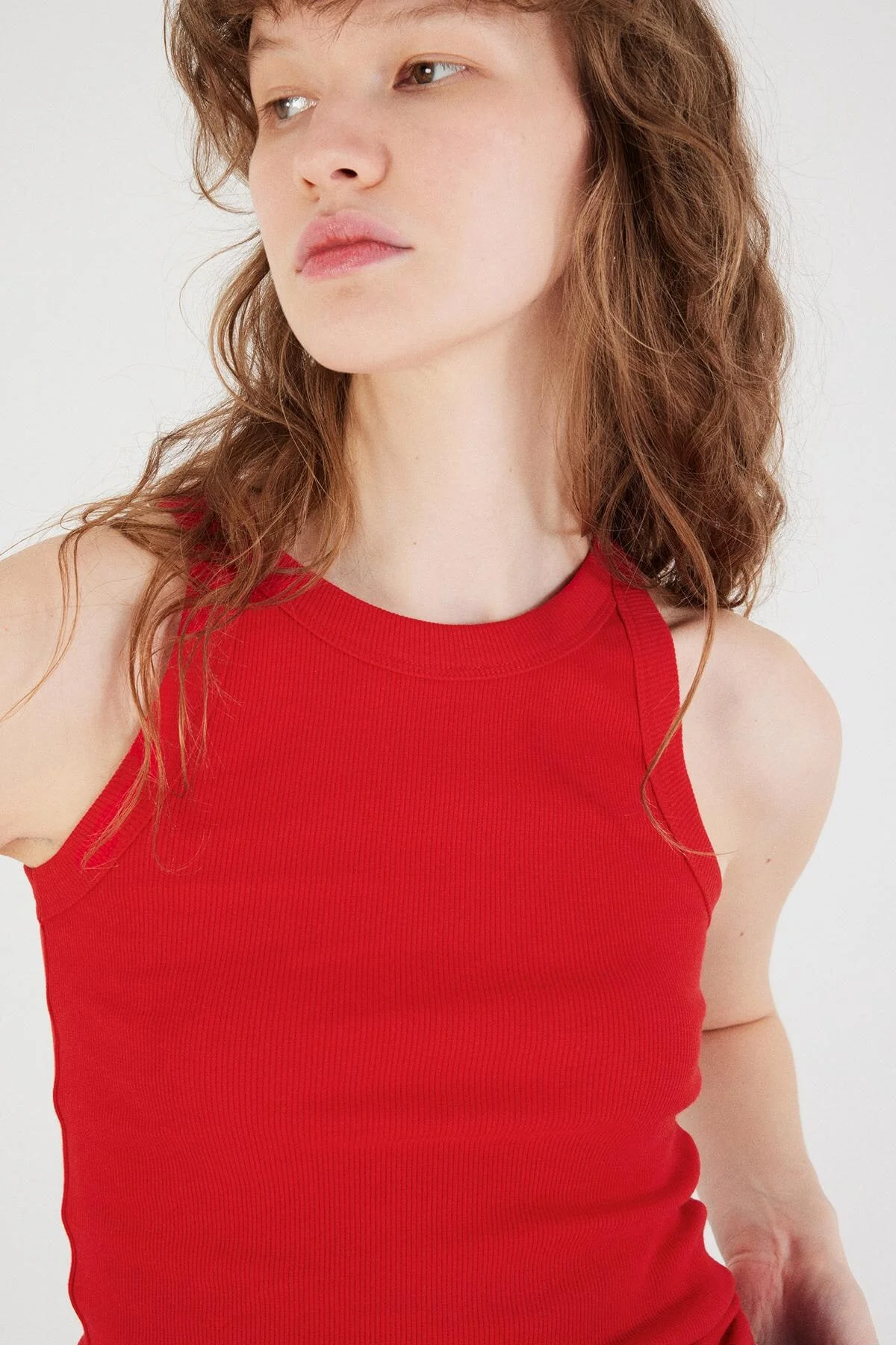 Halter Neck Top With Ribbed - Image 73