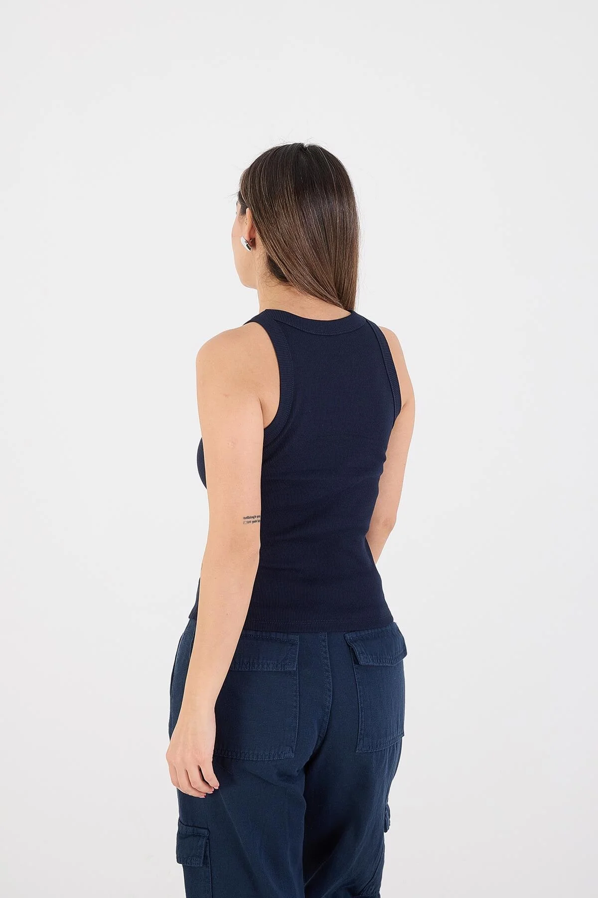 Halter Neck Top With Ribbed - Image 80