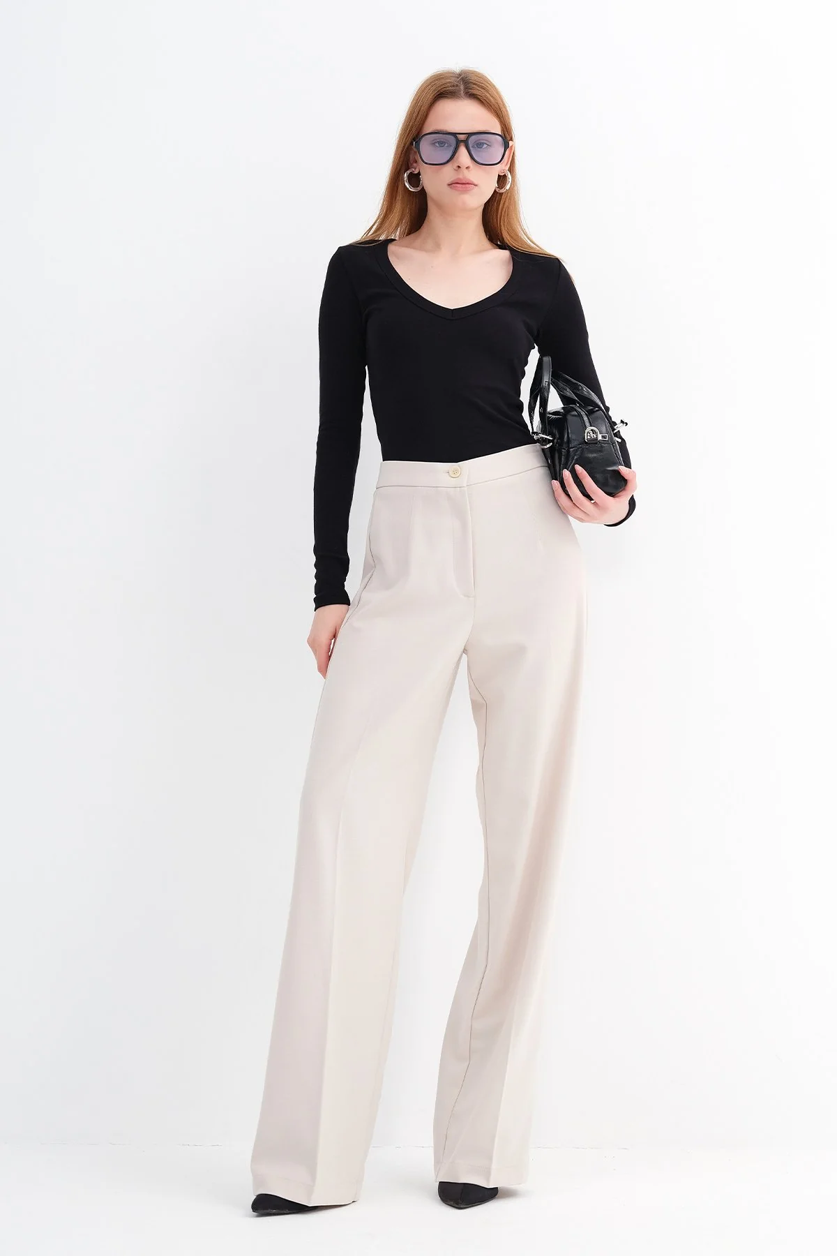 High-Waisted Wide Leg Trousers - Image 23