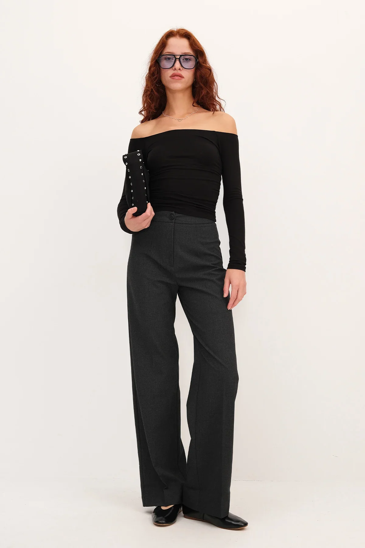 High-Waisted Wide Leg Trousers - Image 41