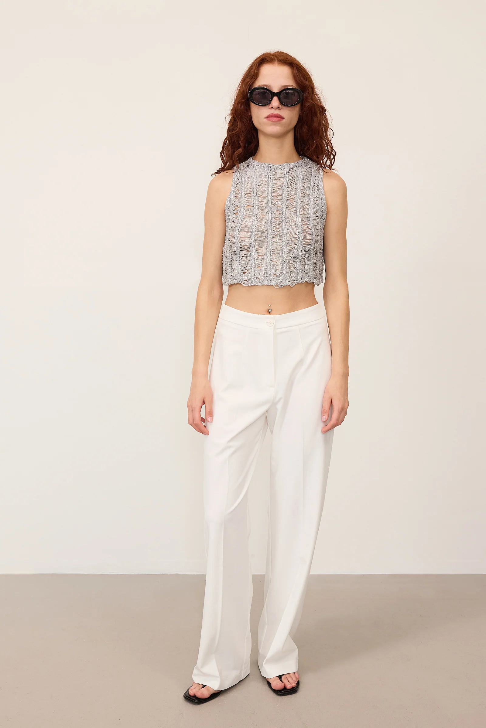 High-Waisted Wide Leg Trousers - Image 6