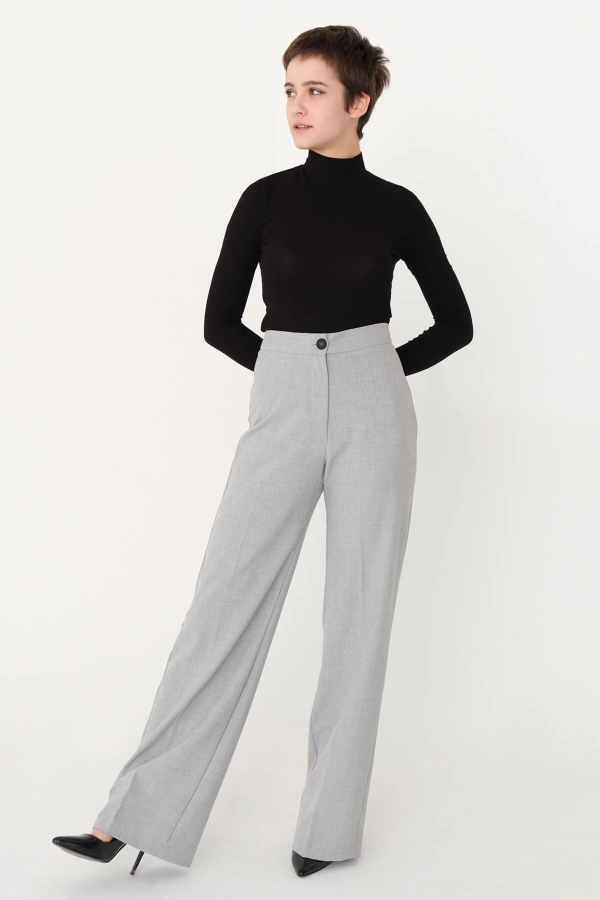 High-Waisted Wide Leg Trousers - Image 7