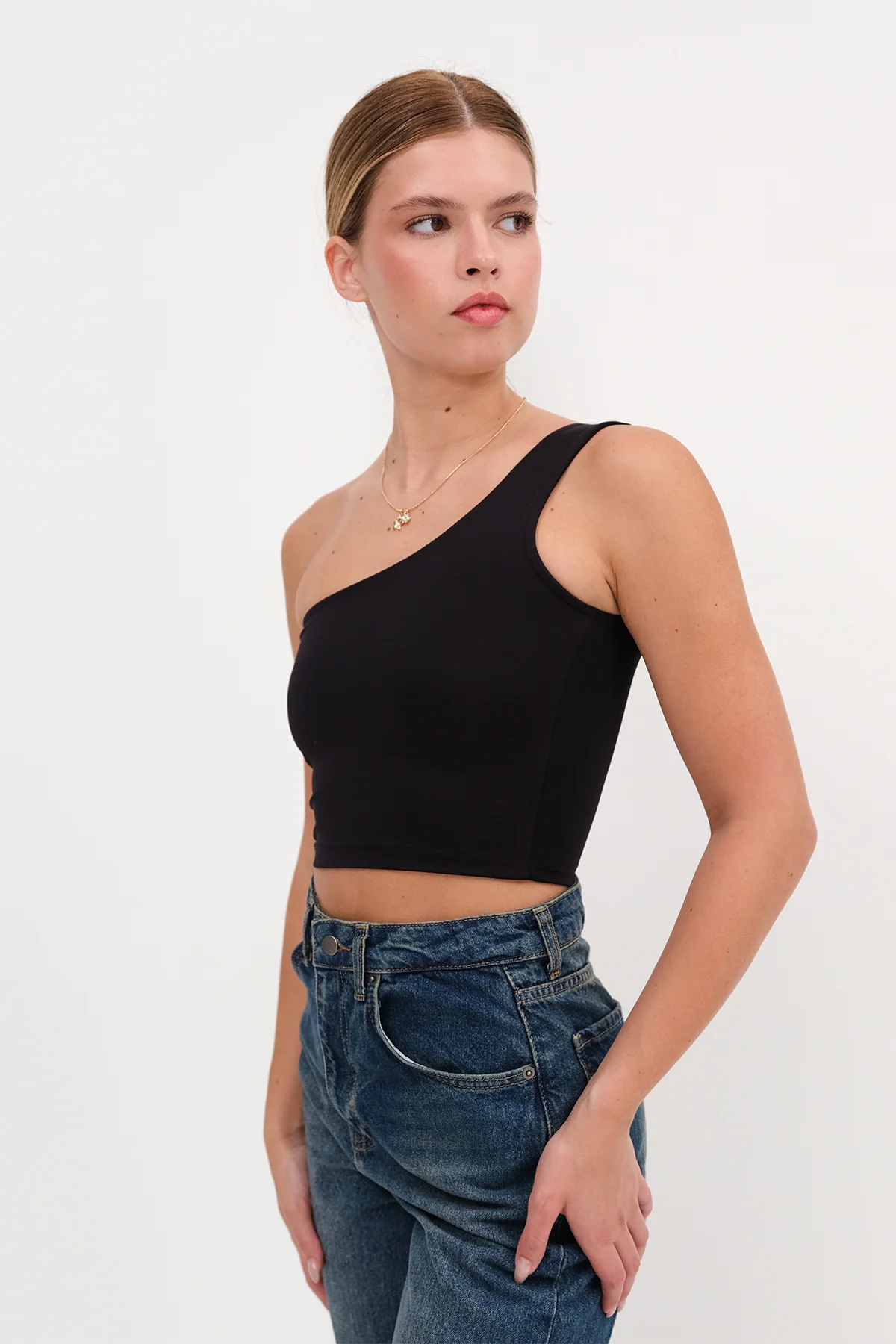 One-Shoulder Crop Bustier - Image 14