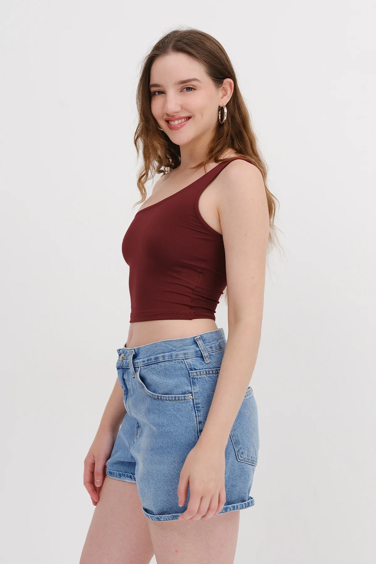 One-Shoulder Crop Bustier - Image 3