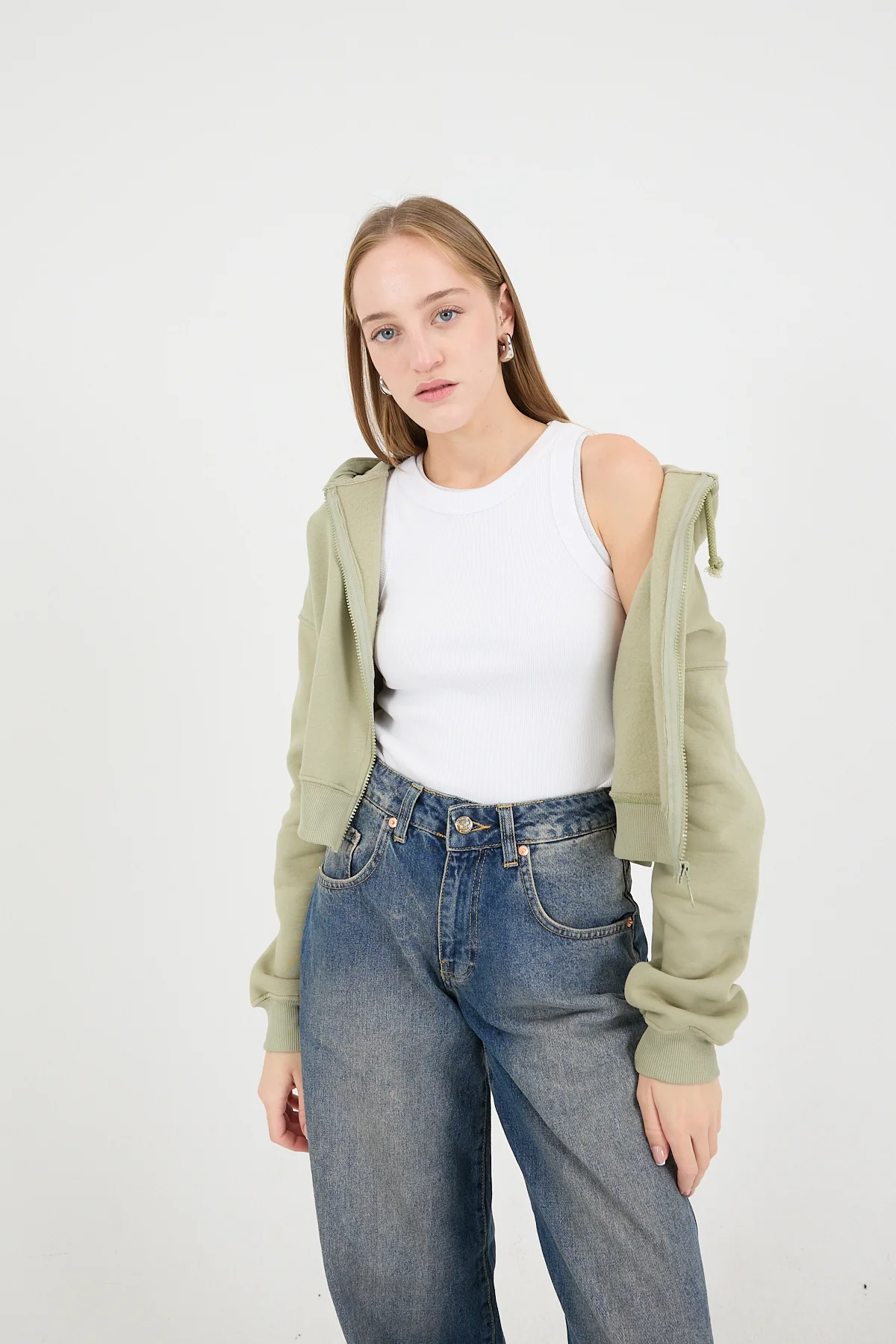 Raised Zipper Sweatshirt - Image 4