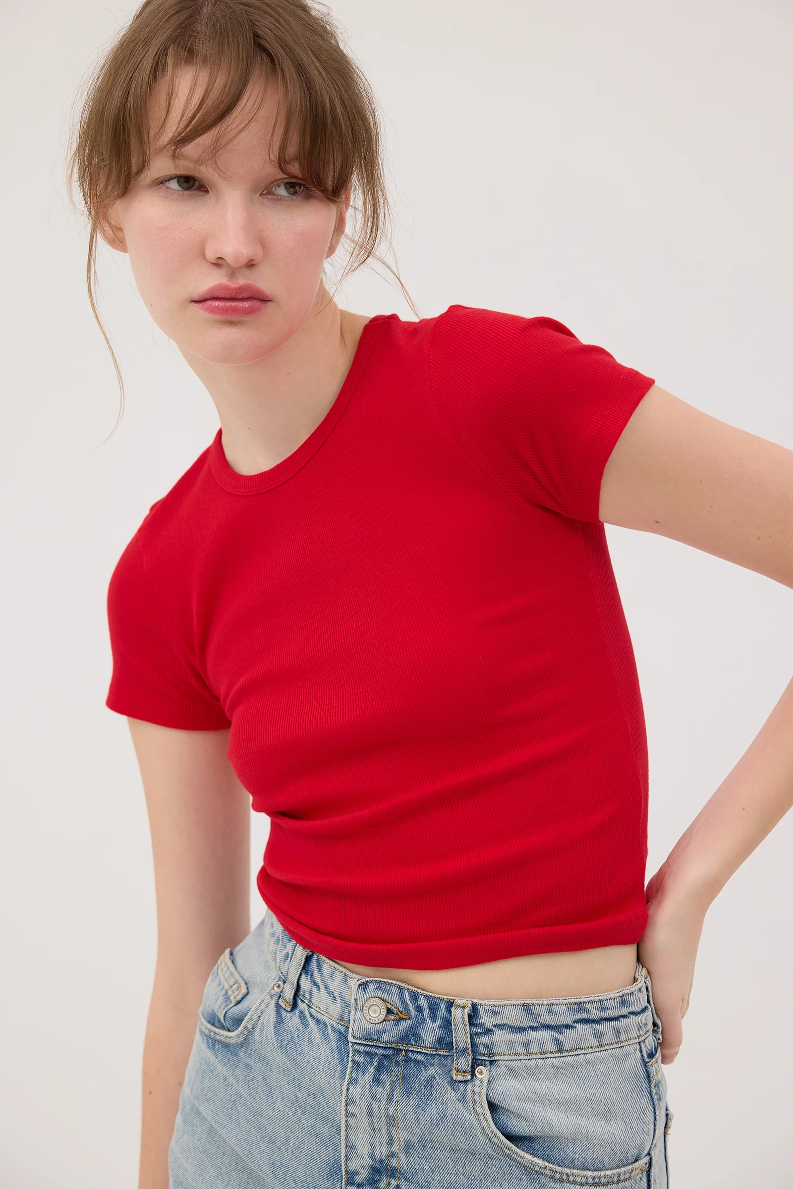 Round Neck Basic T-shirt - Image 55