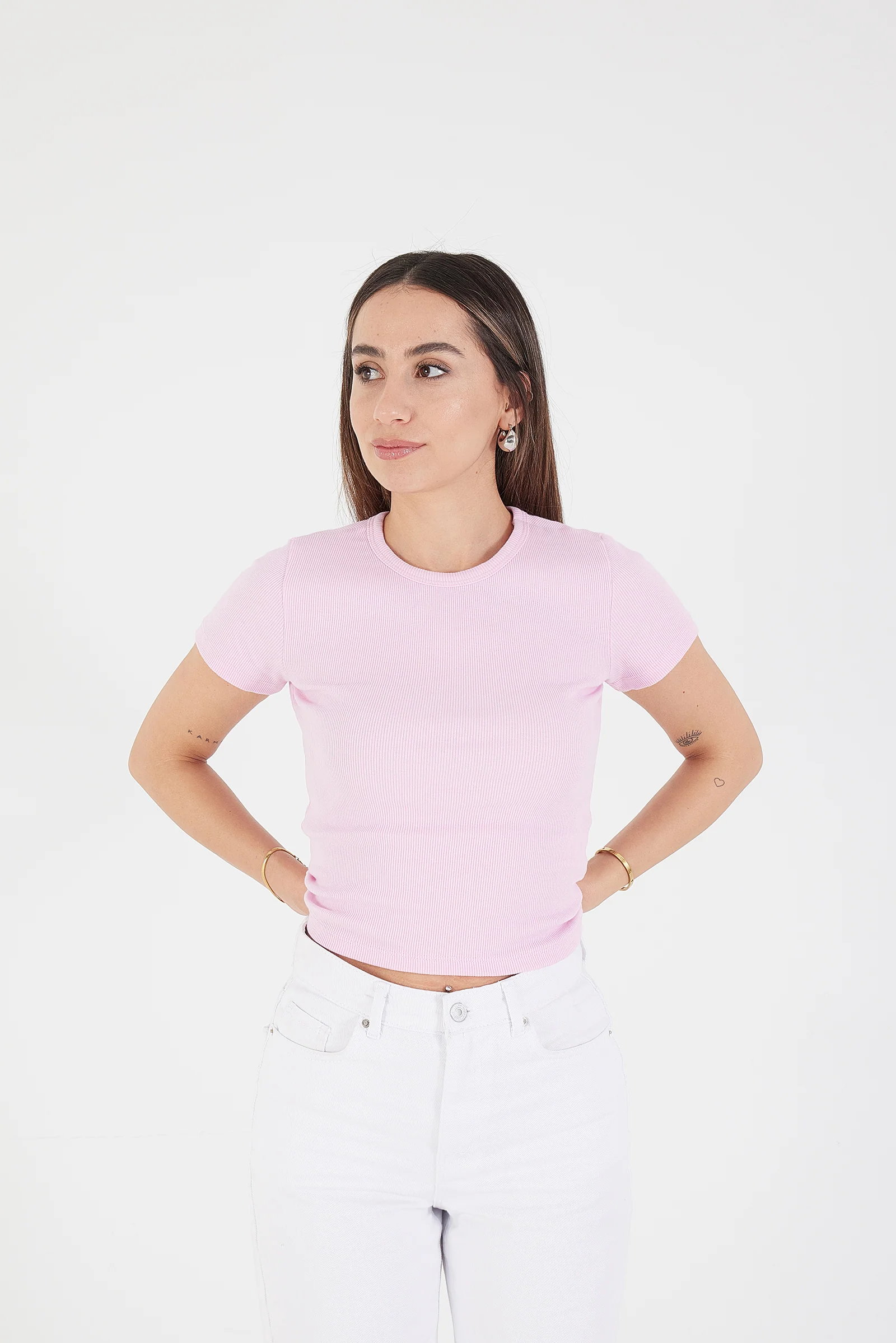 Round Neck Basic T-shirt - Image 72