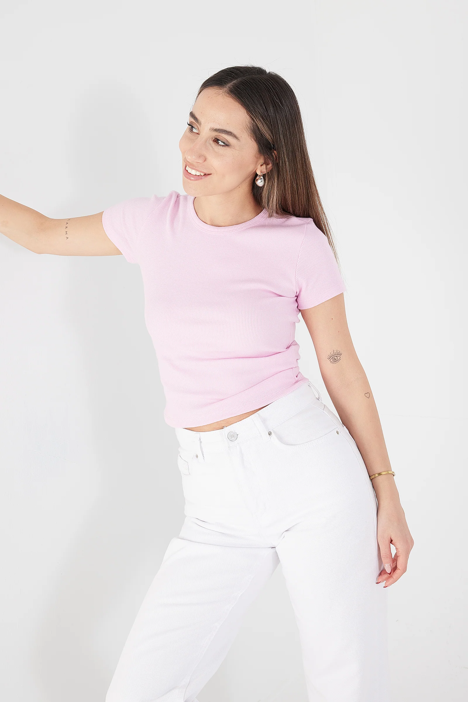 Round Neck Basic T-shirt - Image 74