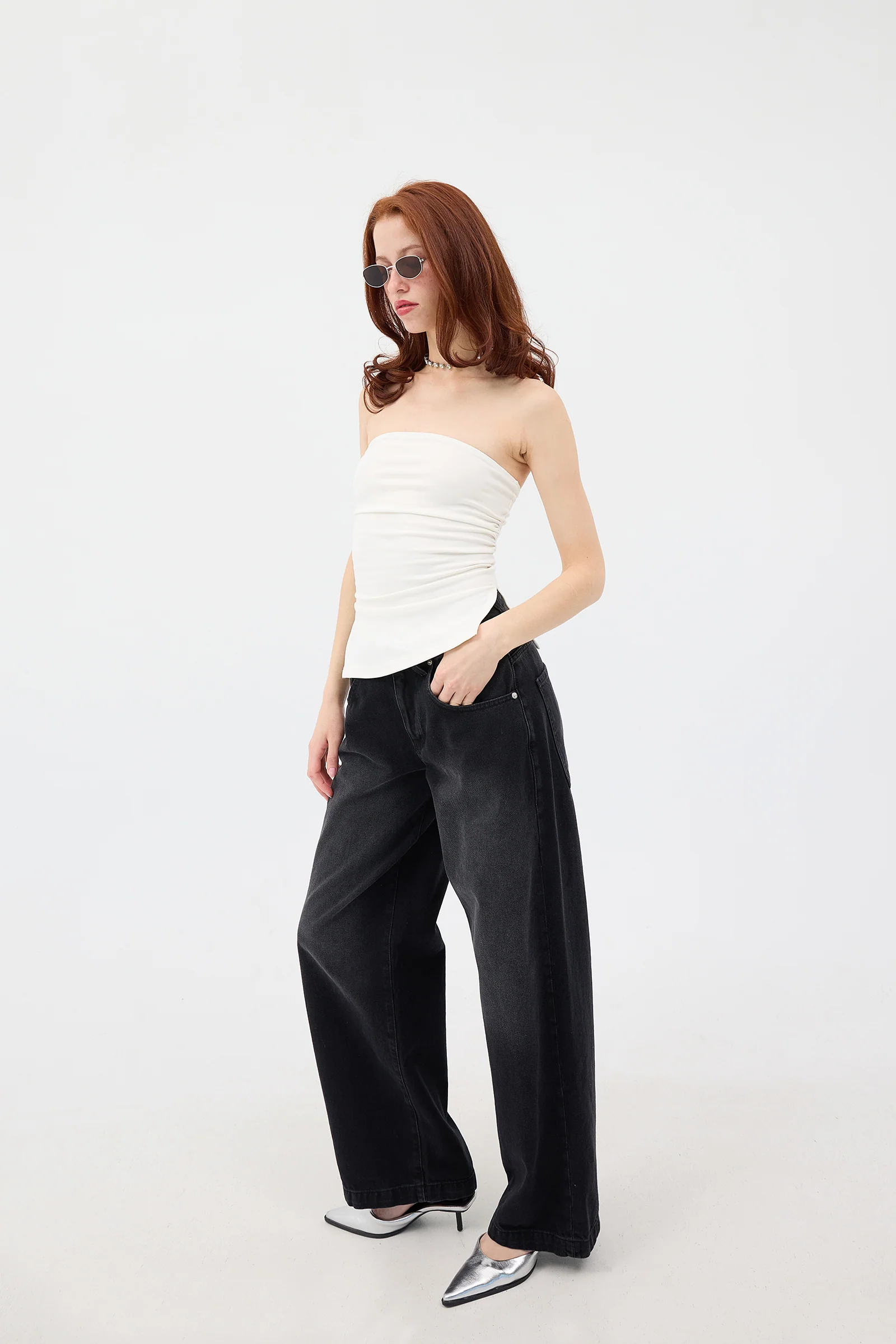 Strapless Gathered Bustier - Image 27