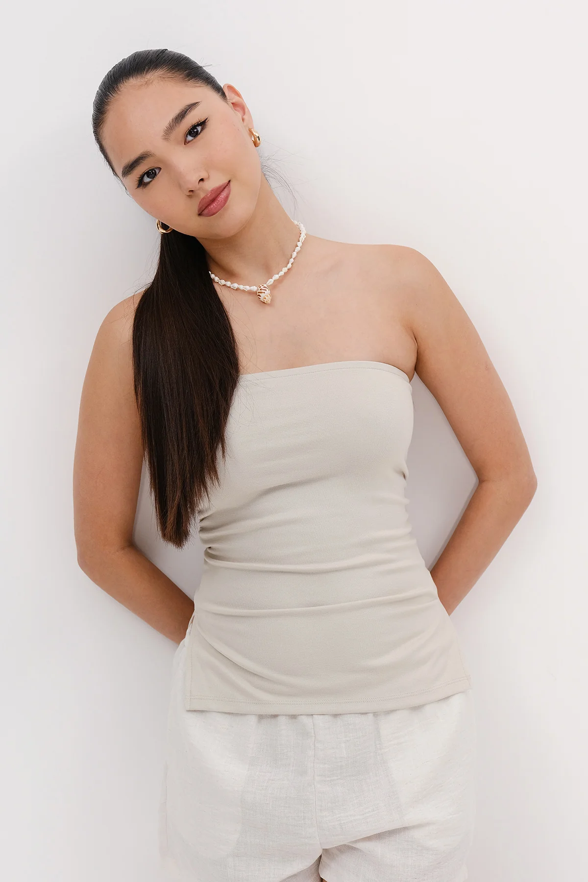 Strapless Gathered Bustier - Image 34