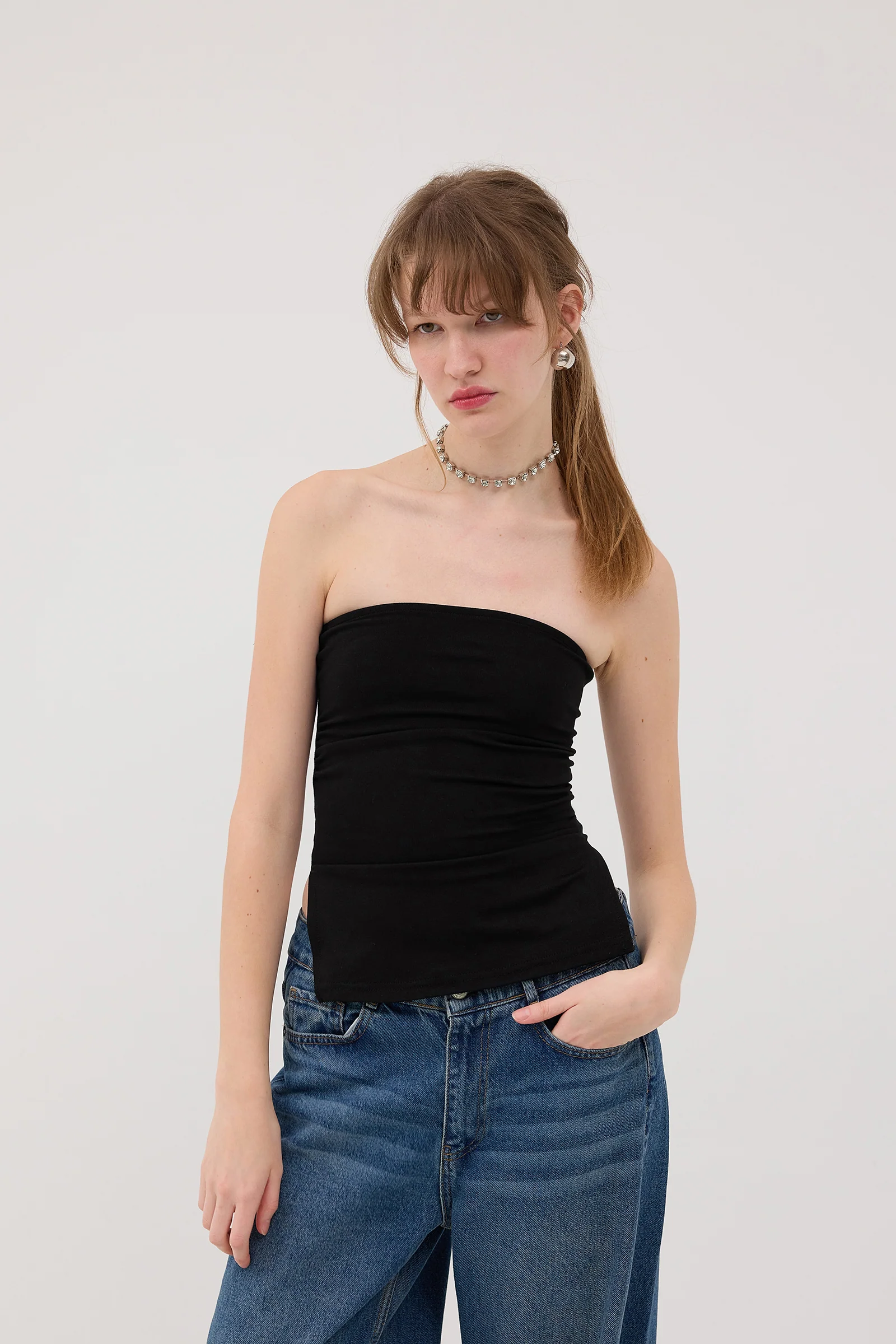 Strapless Gathered Bustier - Image 46