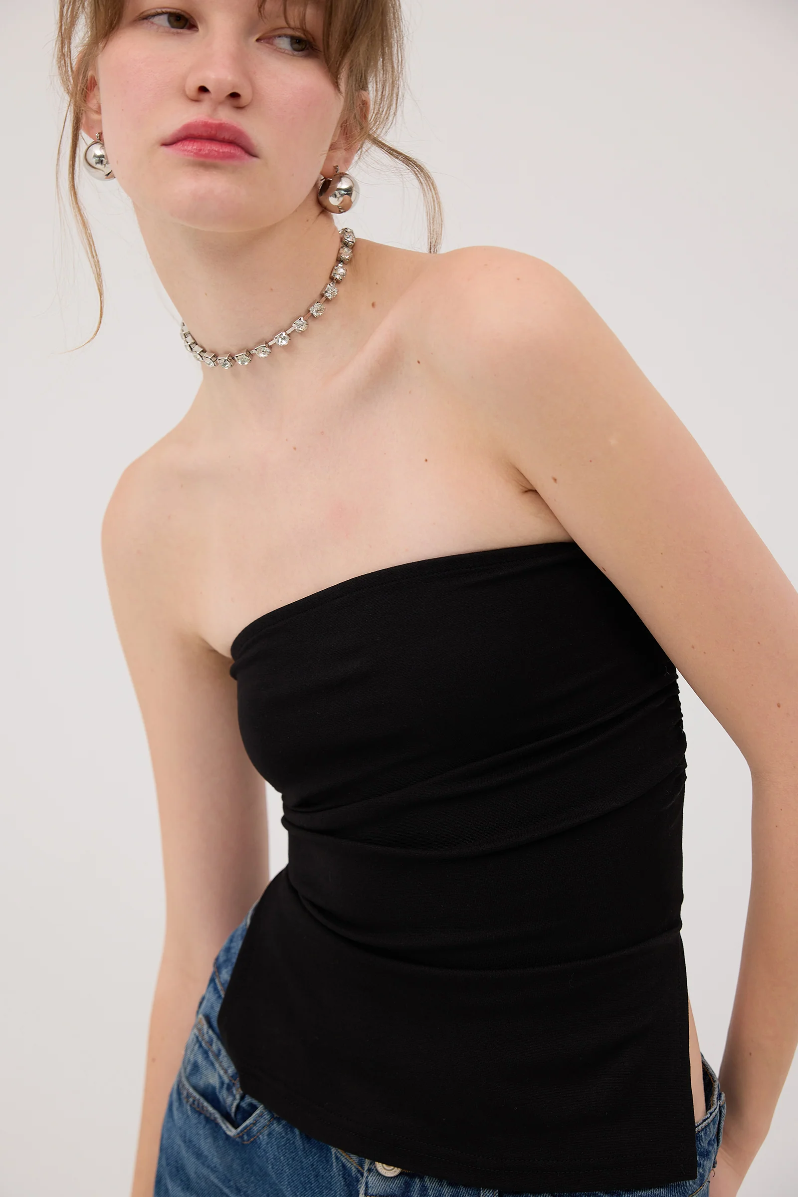 Strapless Gathered Bustier - Image 47