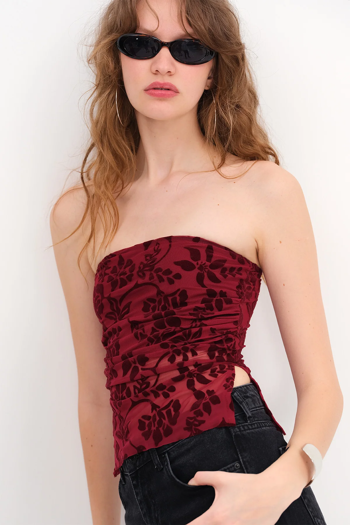 Strapless Printed Bustier - Image 13