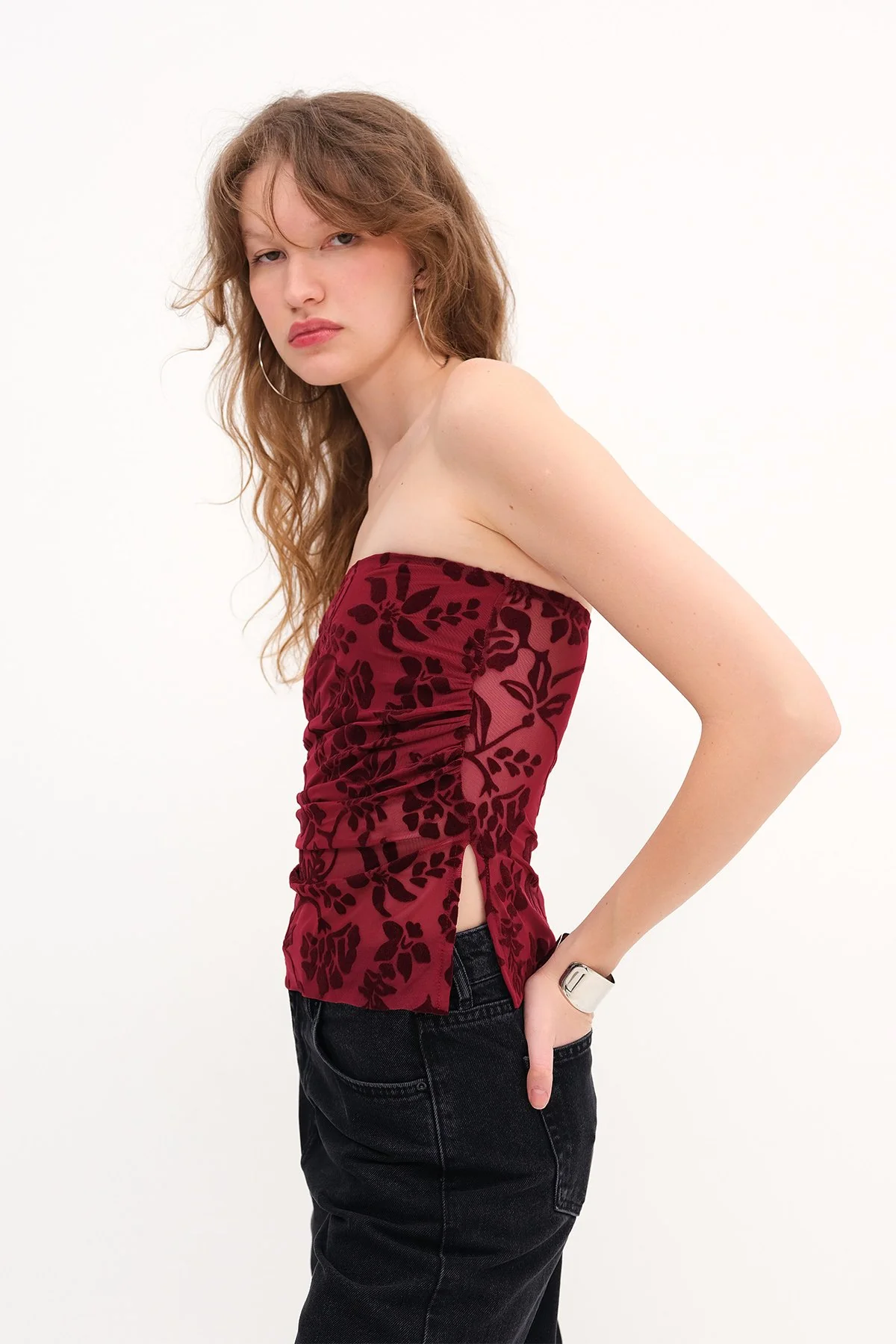 Strapless Printed Bustier - Image 16