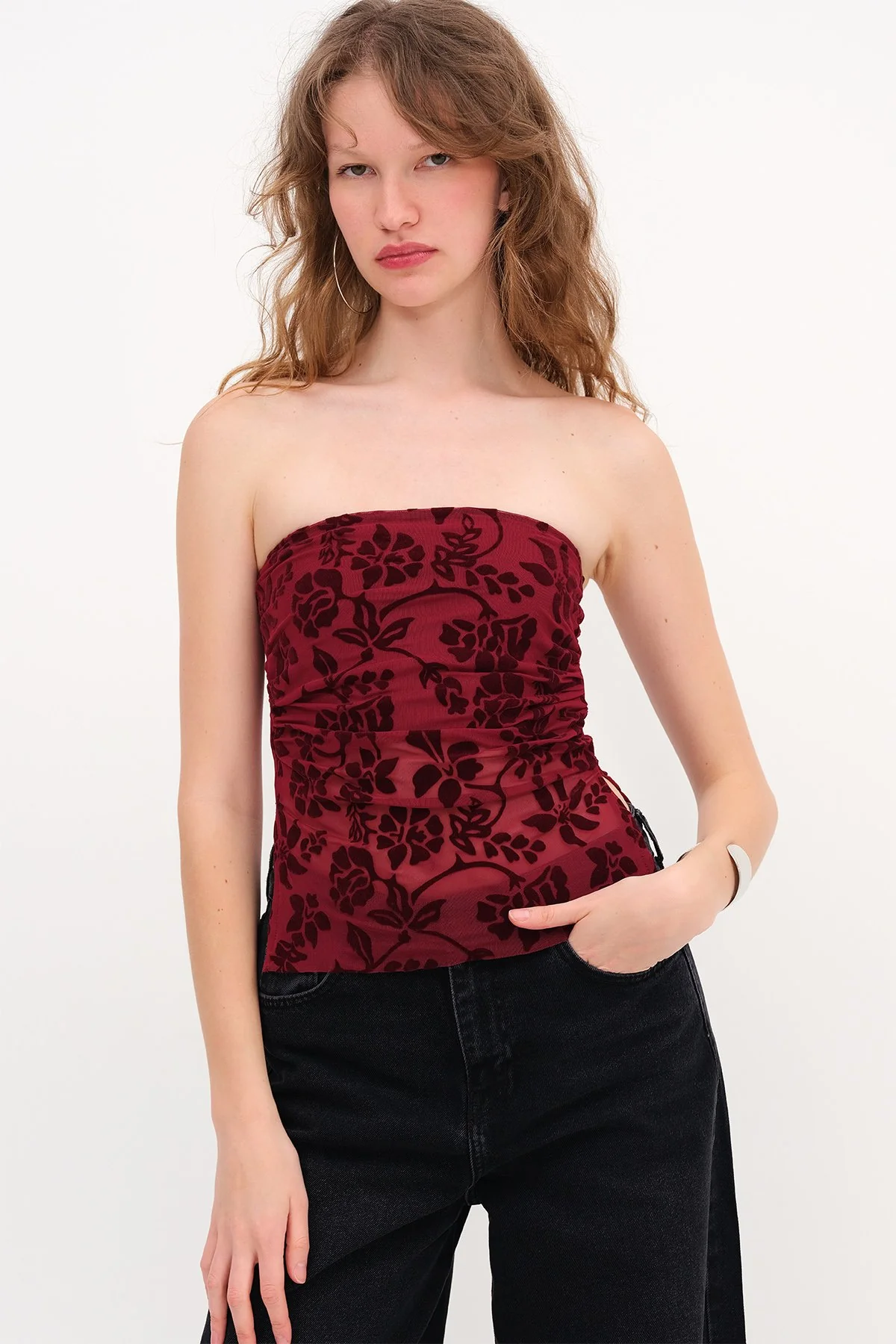 Strapless Printed Bustier - Image 17