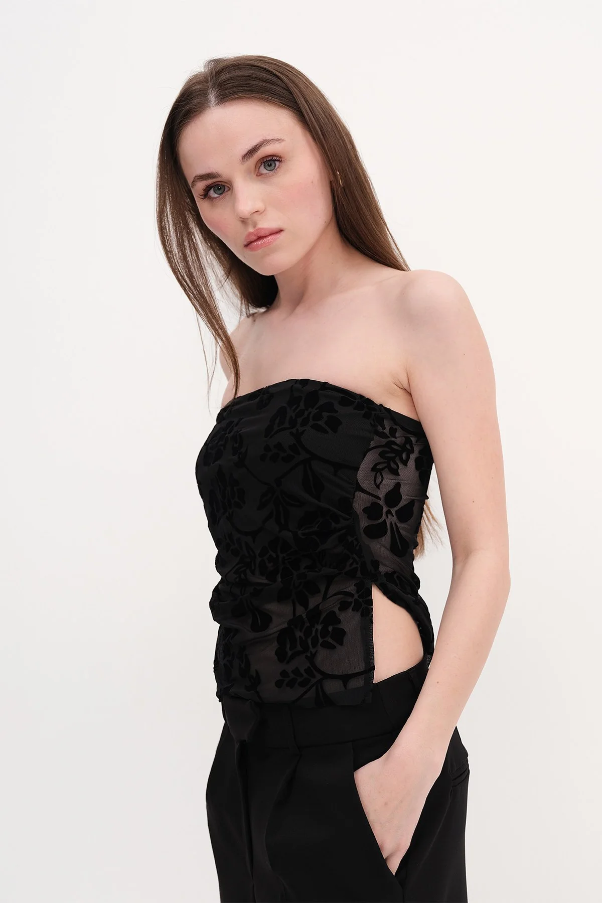 Strapless Printed Bustier - Image 24