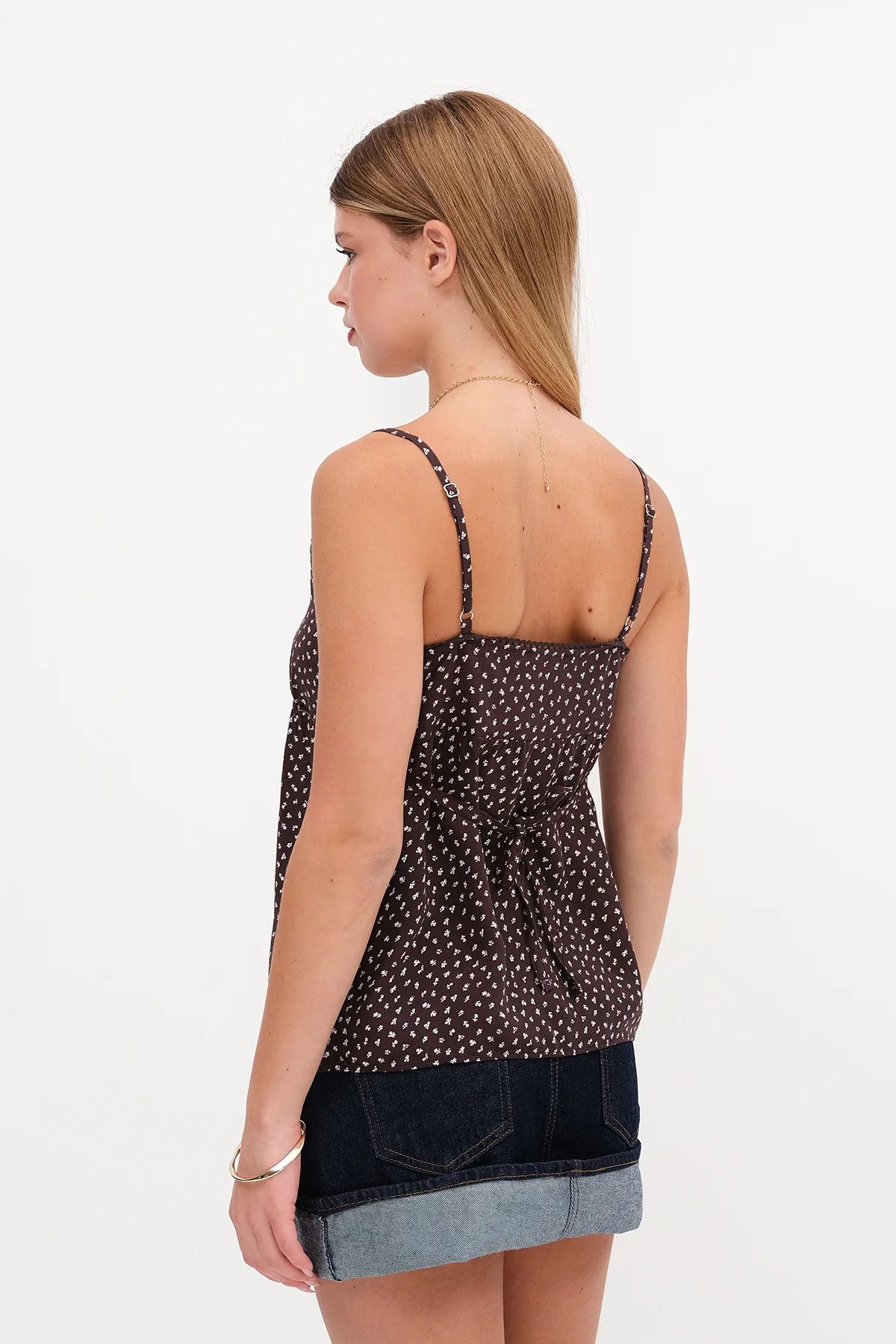 Strappy Patterned Blouse - Image 12