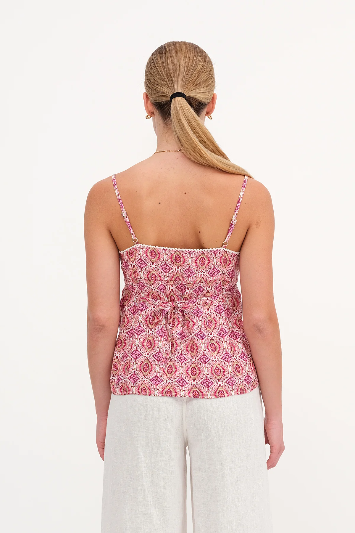 Strappy Patterned Blouse - Image 5