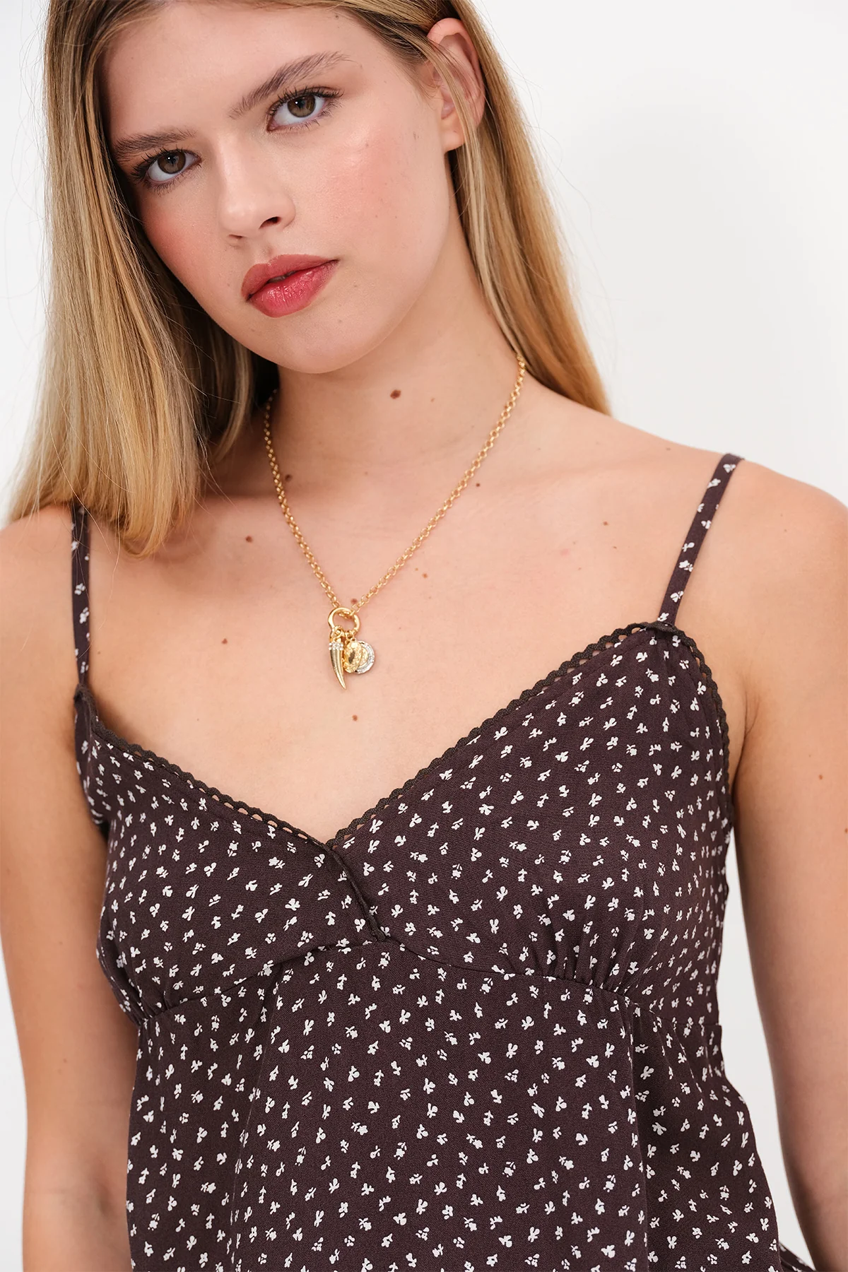 Strappy Patterned Blouse - Image 8