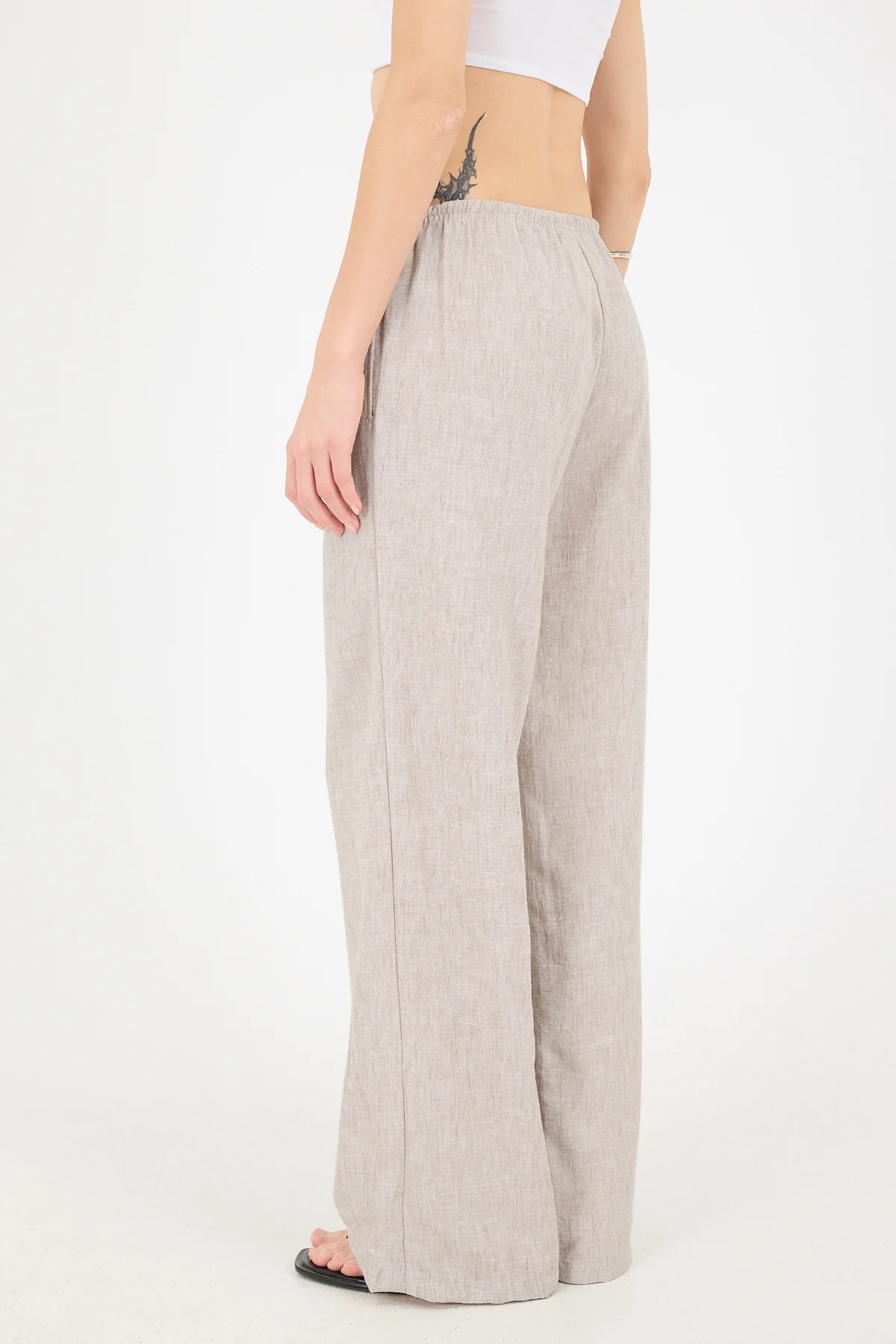 Tied Wide Leg Trousers - Image 10
