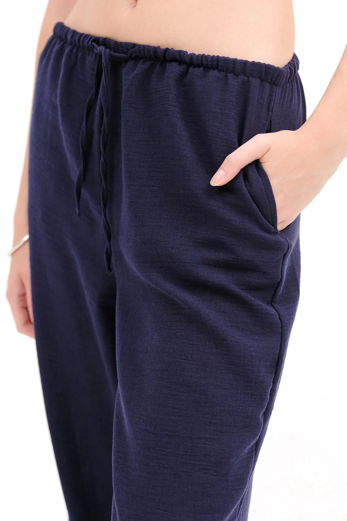 Tied Wide Leg Trousers - Image 3