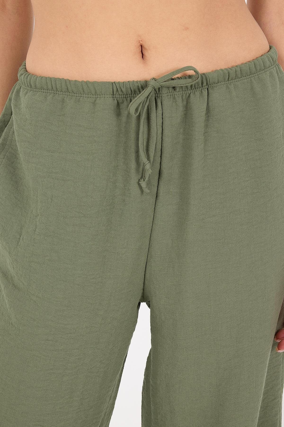 Tied Wide Leg Trousers - Image 32