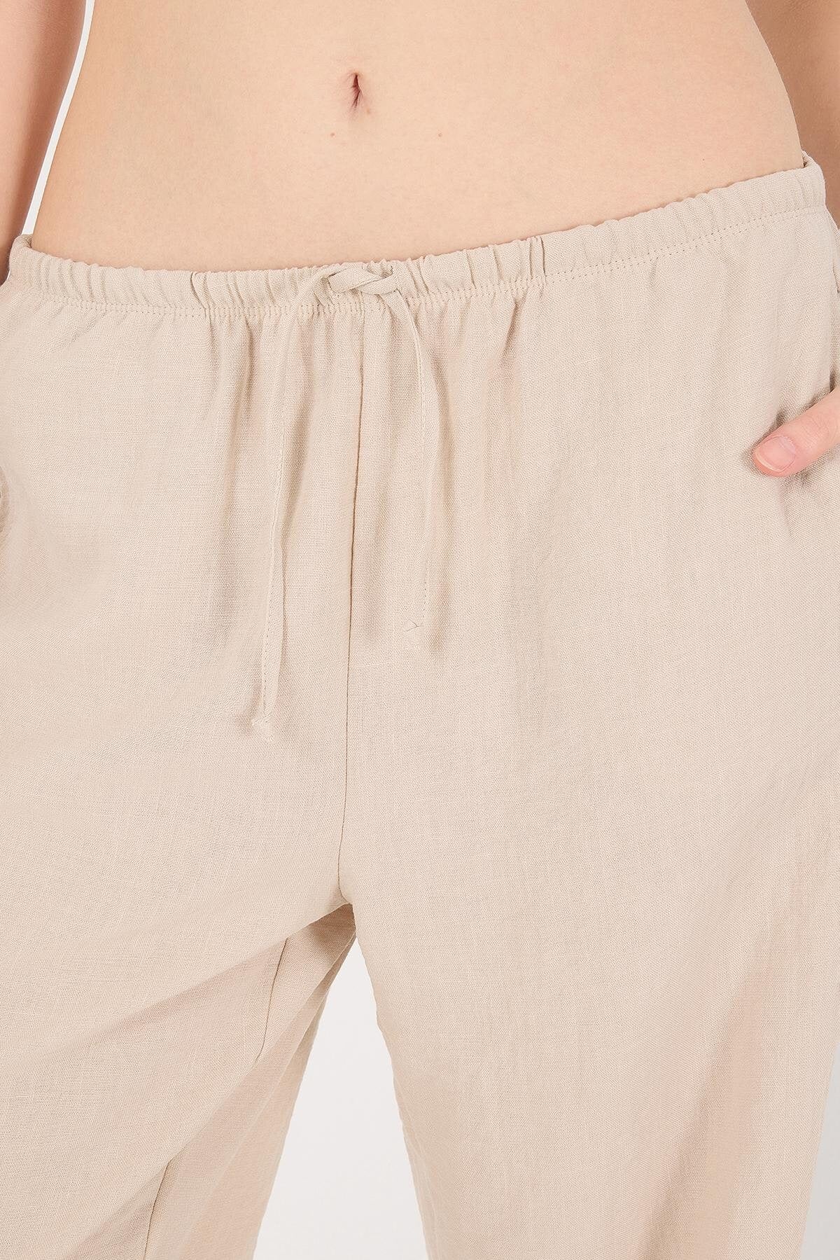 Tied Wide Leg Trousers - Image 37