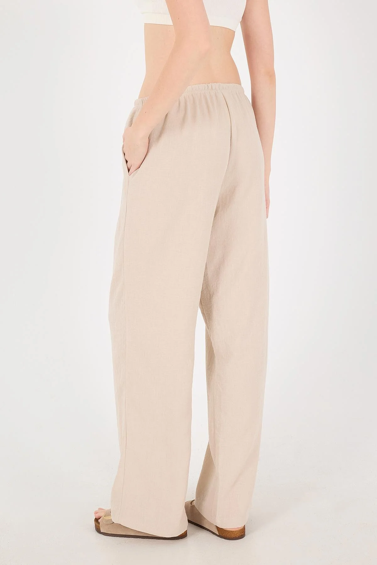 Tied Wide Leg Trousers - Image 39