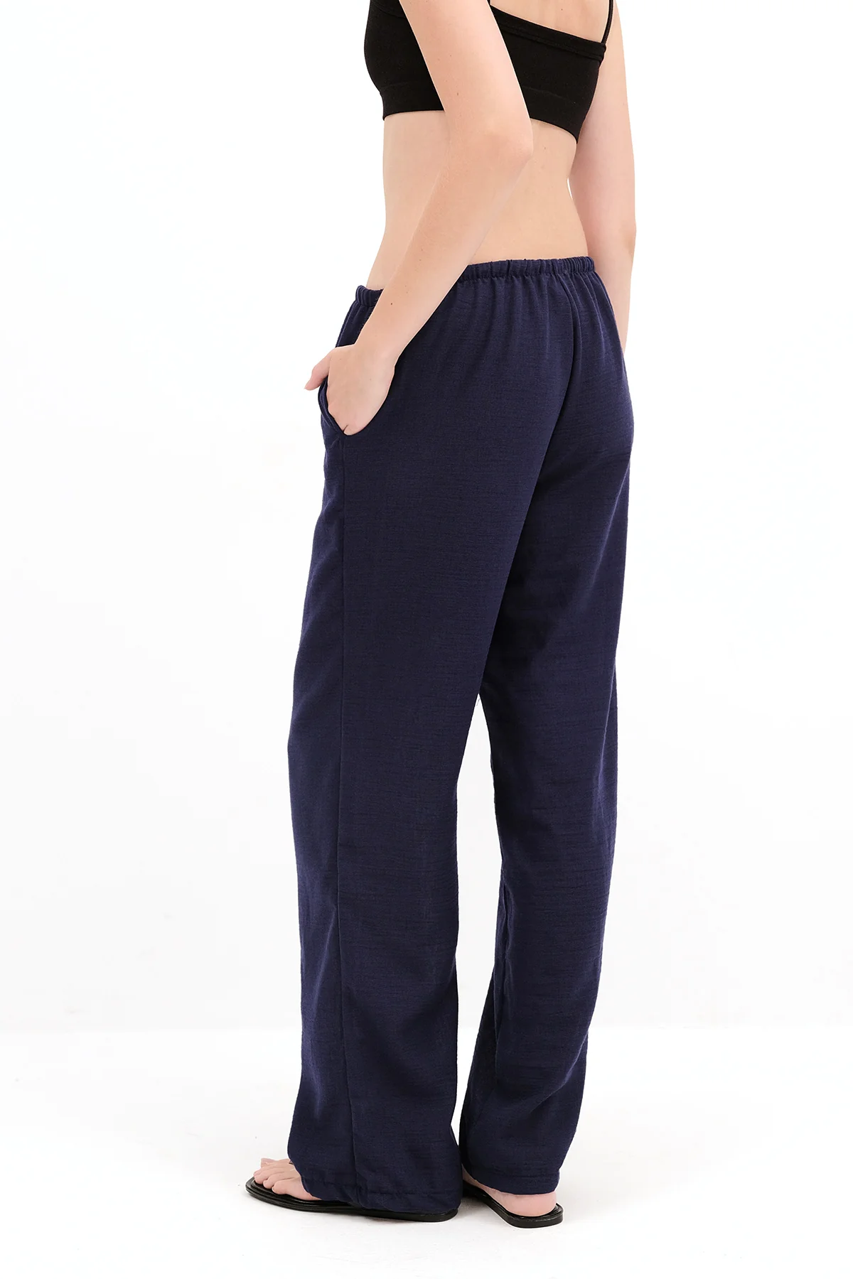 Tied Wide Leg Trousers - Image 6