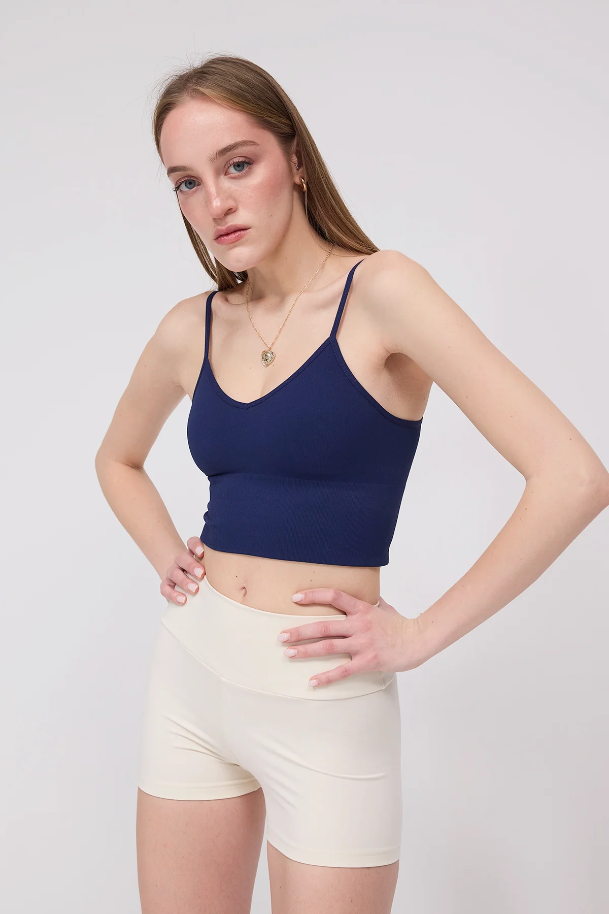 V-Neck Rope Strap Crop Tank Top - Image 24