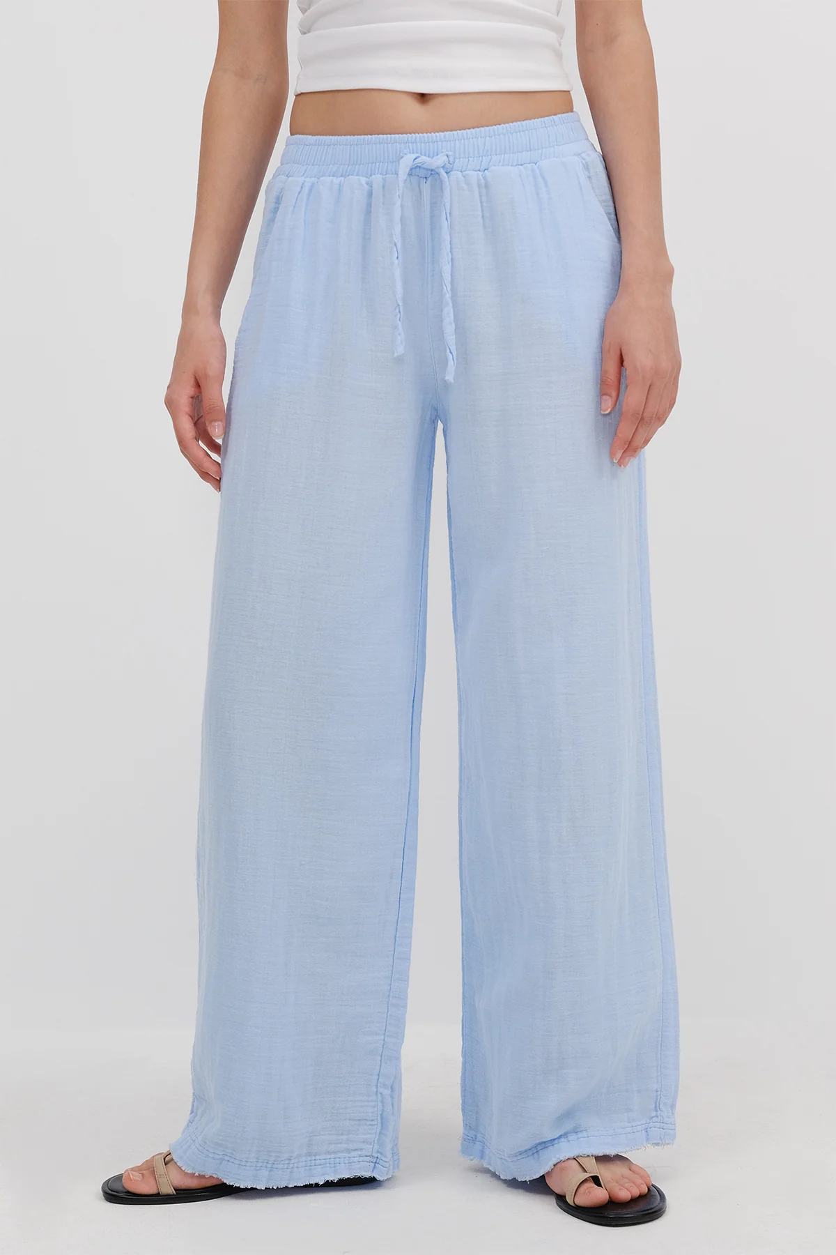 Wide-Leg Trousers With Elastic Waist - Image 21