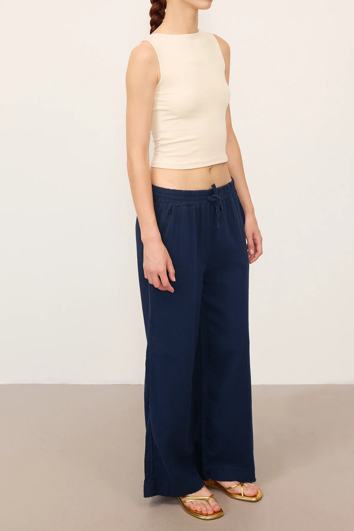 Wide-Leg Trousers With Elastic Waist - Image 25