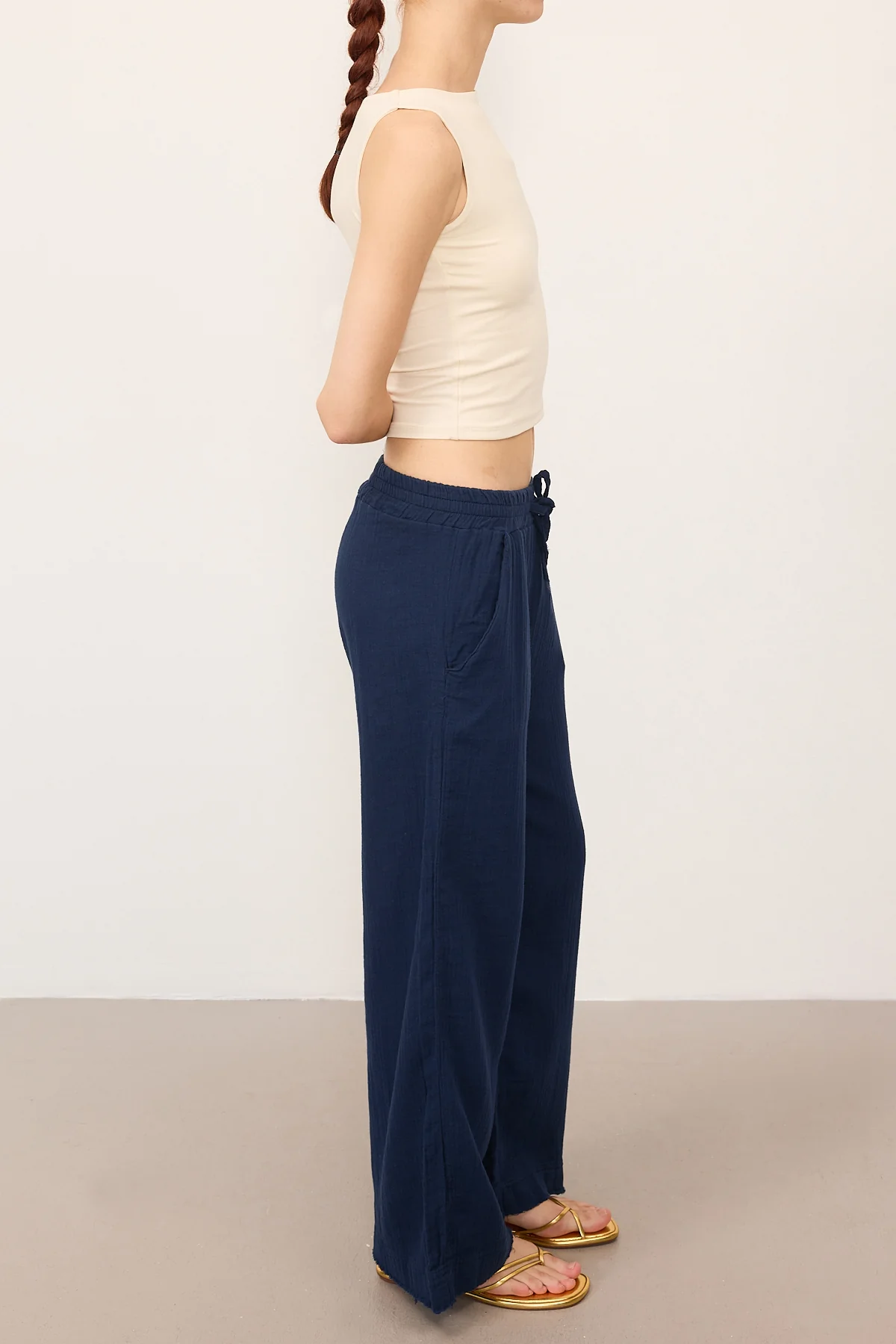 Wide-Leg Trousers With Elastic Waist - Image 27
