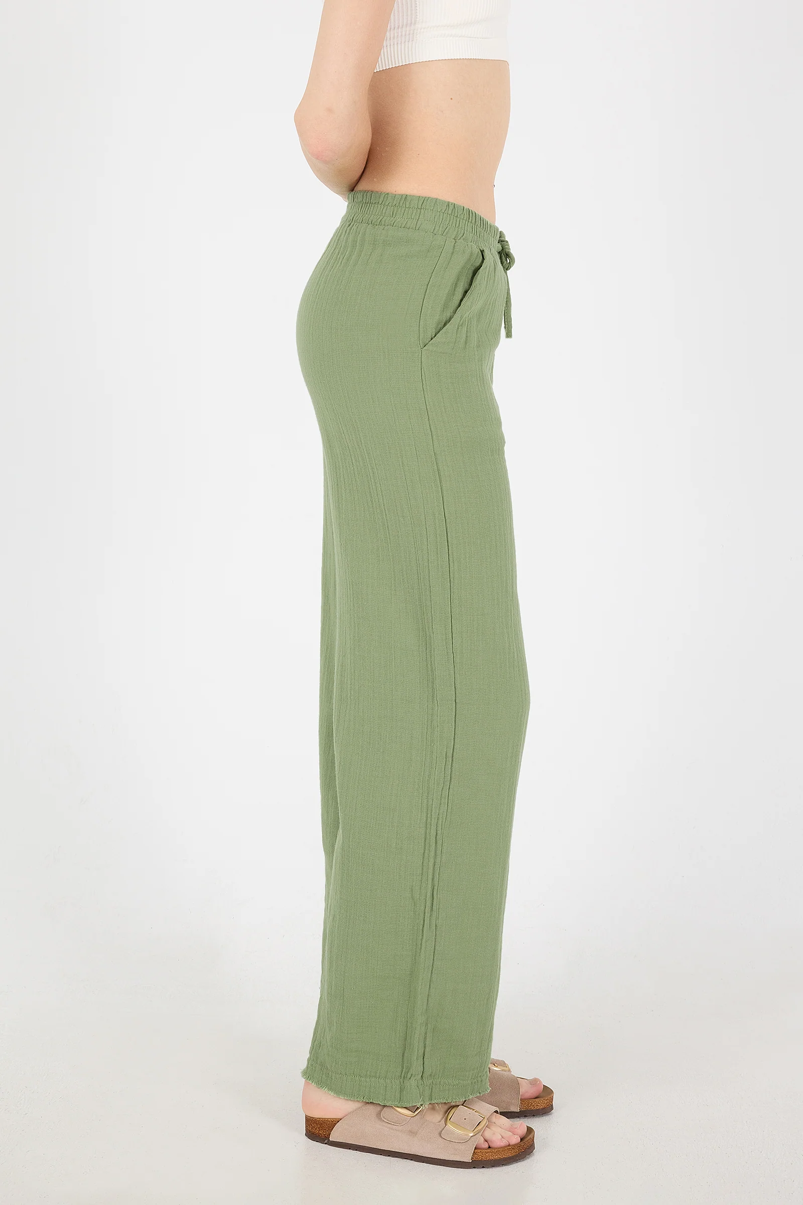 Wide-Leg Trousers With Elastic Waist - Image 39