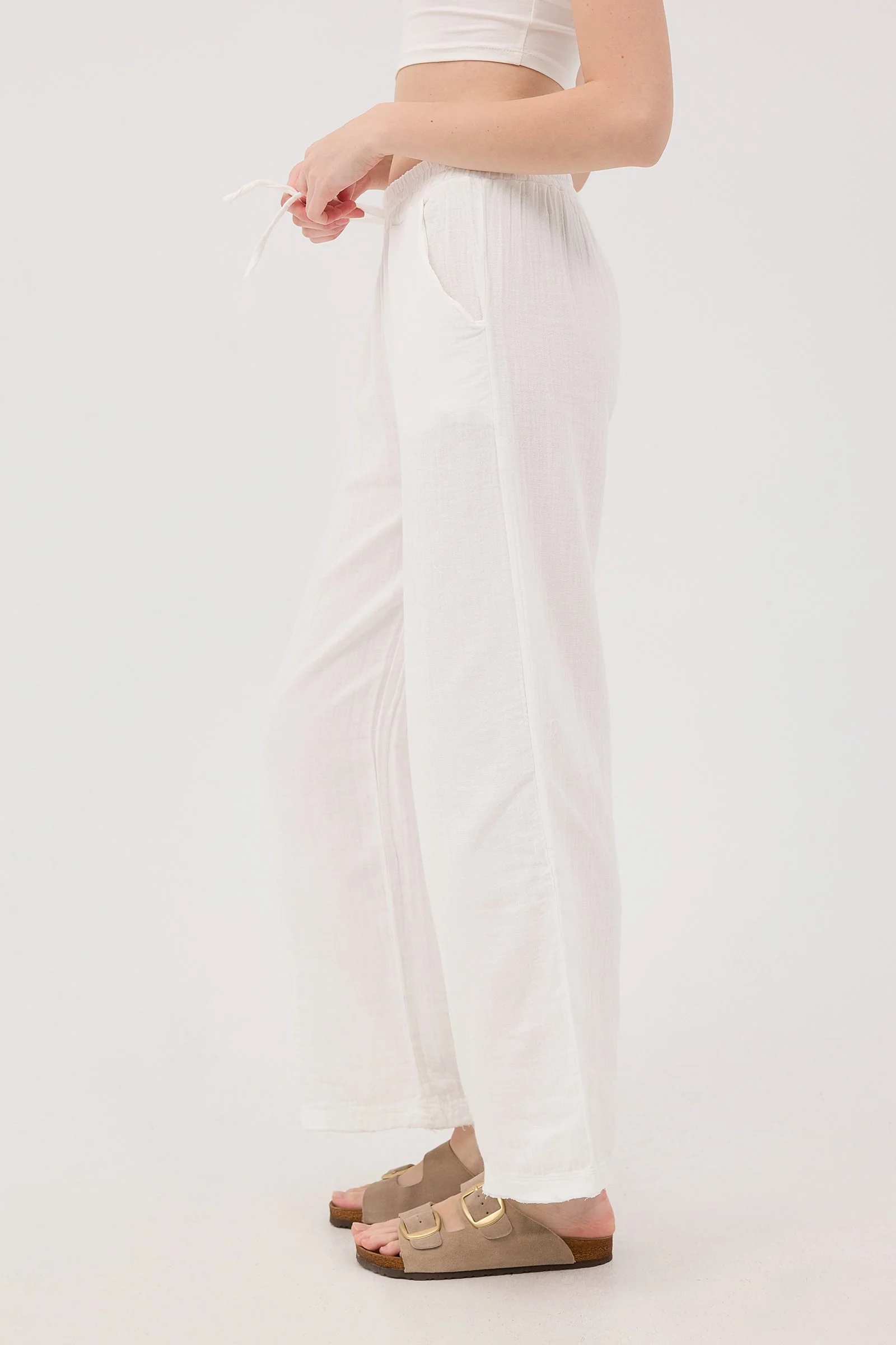 Wide-Leg Trousers With Elastic Waist - Image 44