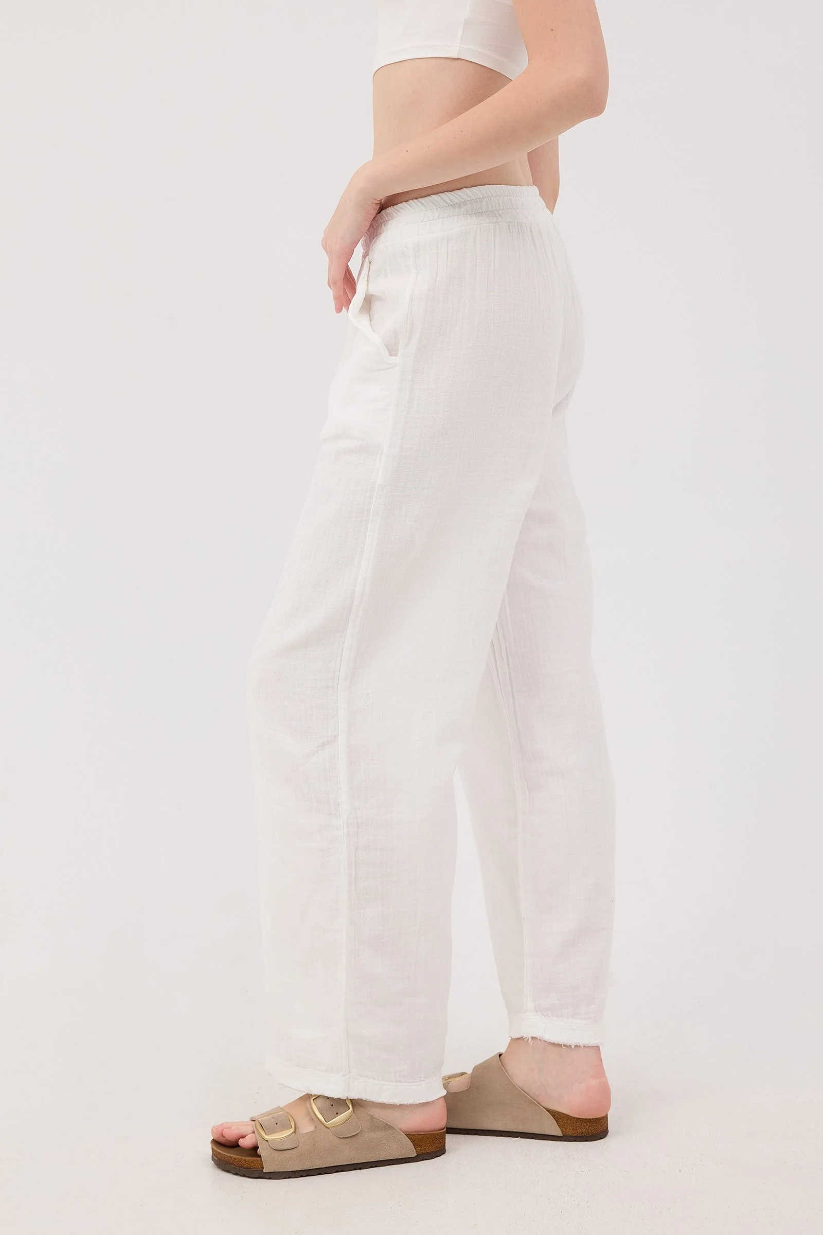 Wide-Leg Trousers With Elastic Waist - Image 45